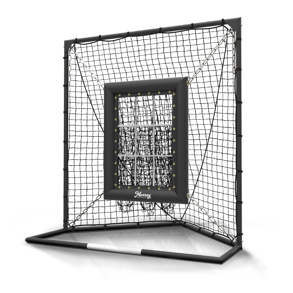 Murray Sporting Goods 9 Hole Pitching Net for Baseball & Softball, Built-in Backstop, Suspended Strike Zone Target, Heavy Duty Steel Frame