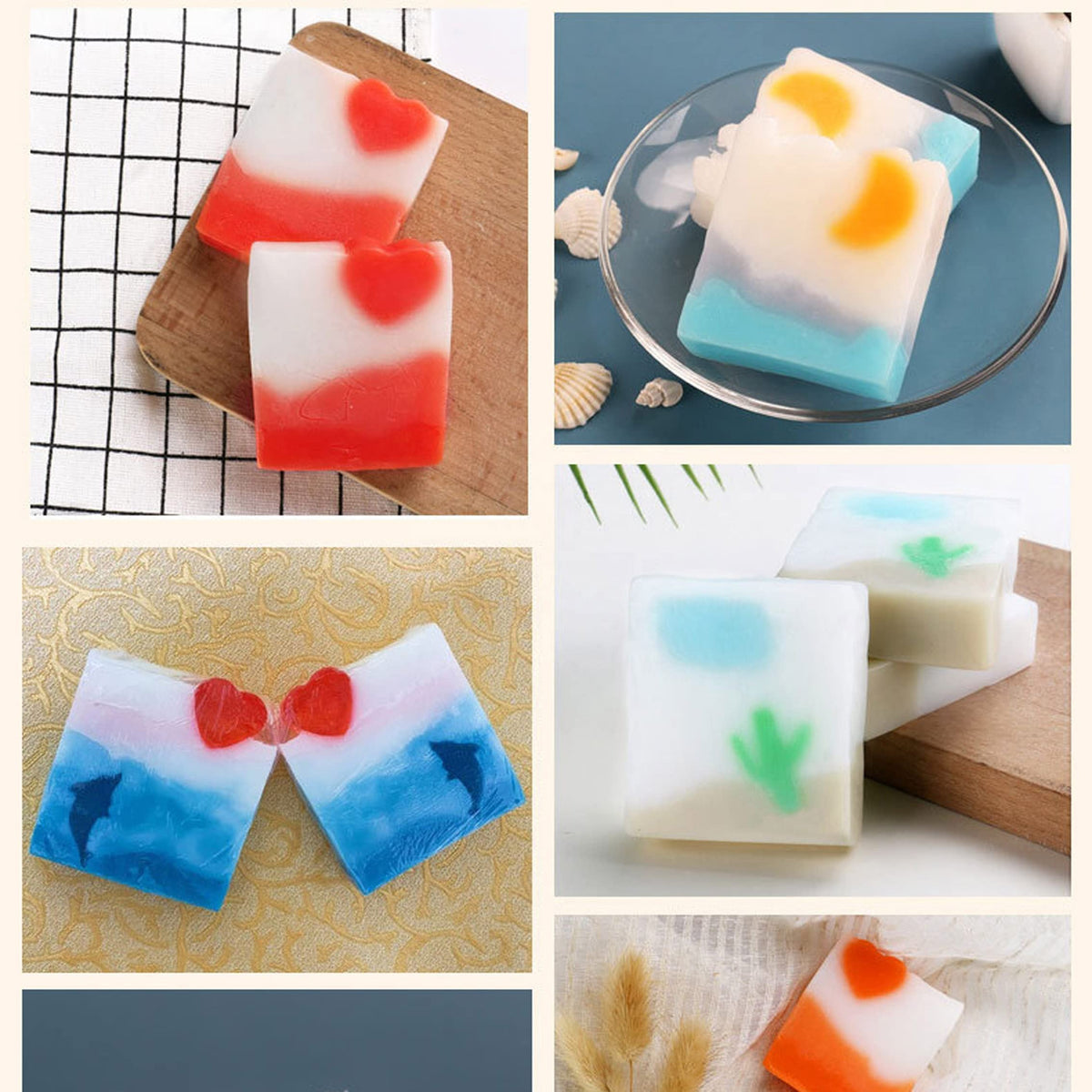 Joayuezo Long Tube Column Mould Silicone Soap Mold Dessert Soap Candle Clay Craft Making Molds Pipe Tube DIY Handmade Cake Mousse Baking Tool (House)