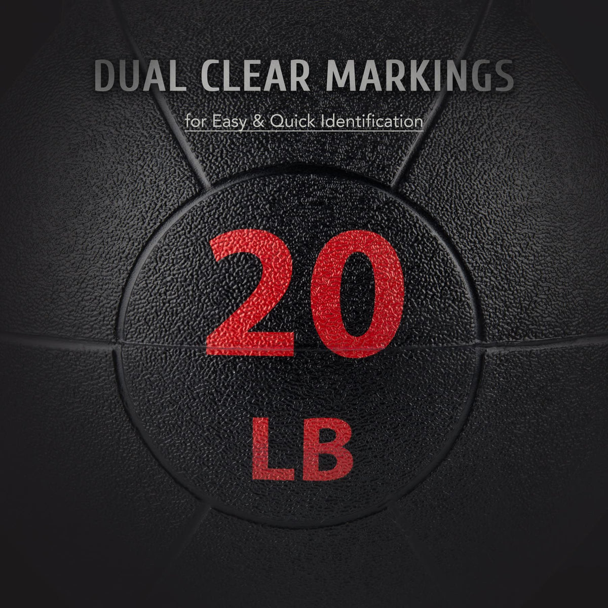 ZELUS Medicine Ball with Dual Grip| 20lb Exercise Ball |Weight Ball with Handles| Textured Grip Exercise Ball |Strength Training| Core Workouts