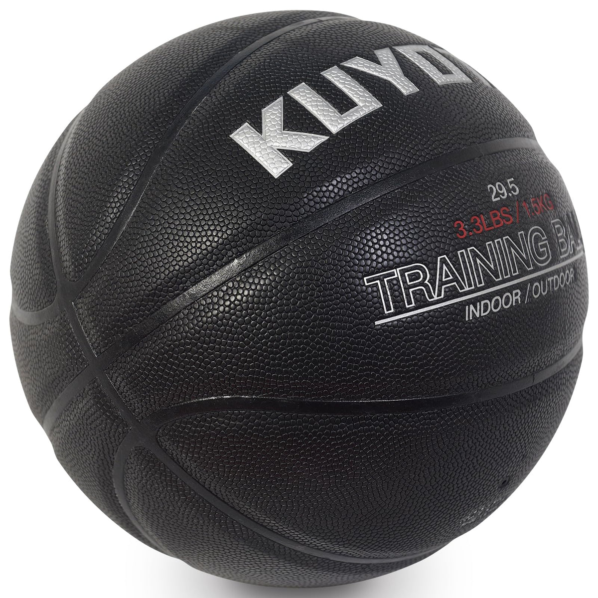KUYOTQ 3.3LBS 29.5" Weighted Heavy Basketball Composite in&Outdoor Trainer Basketball for Improving Ball Handling Dribbling Passing and Rebounding Skill (deflated, Size 7)