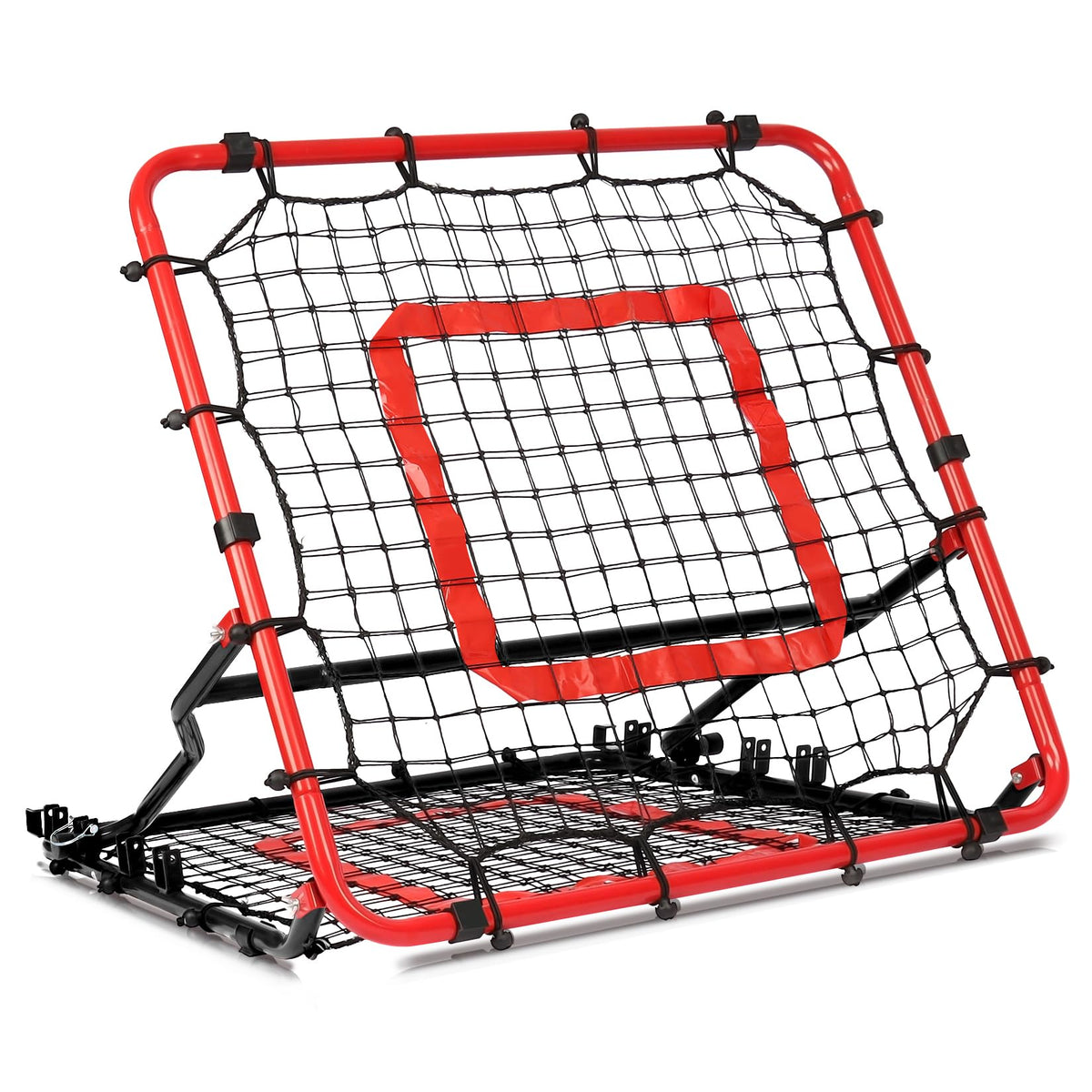 Storgem Baseball Softball Rebounder Net, Pitch Back Rebound Net,Soccer Rebound Net, Fielding Rebounder(Red-Black)