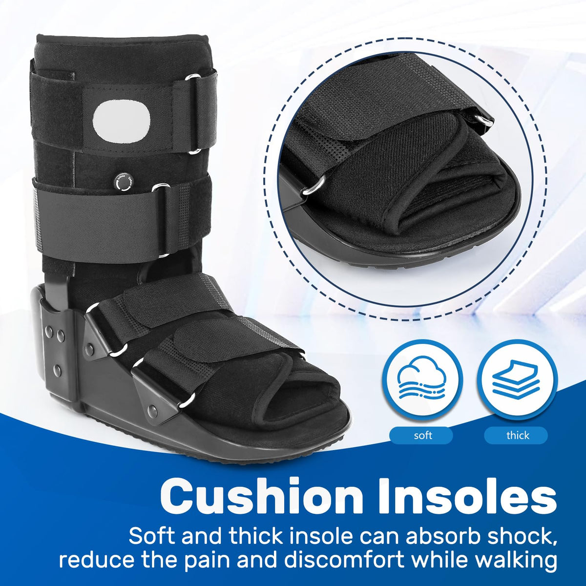 kefit Walking Boot Fracture Boot for Broken Foot, Sprained Ankle-Medium
