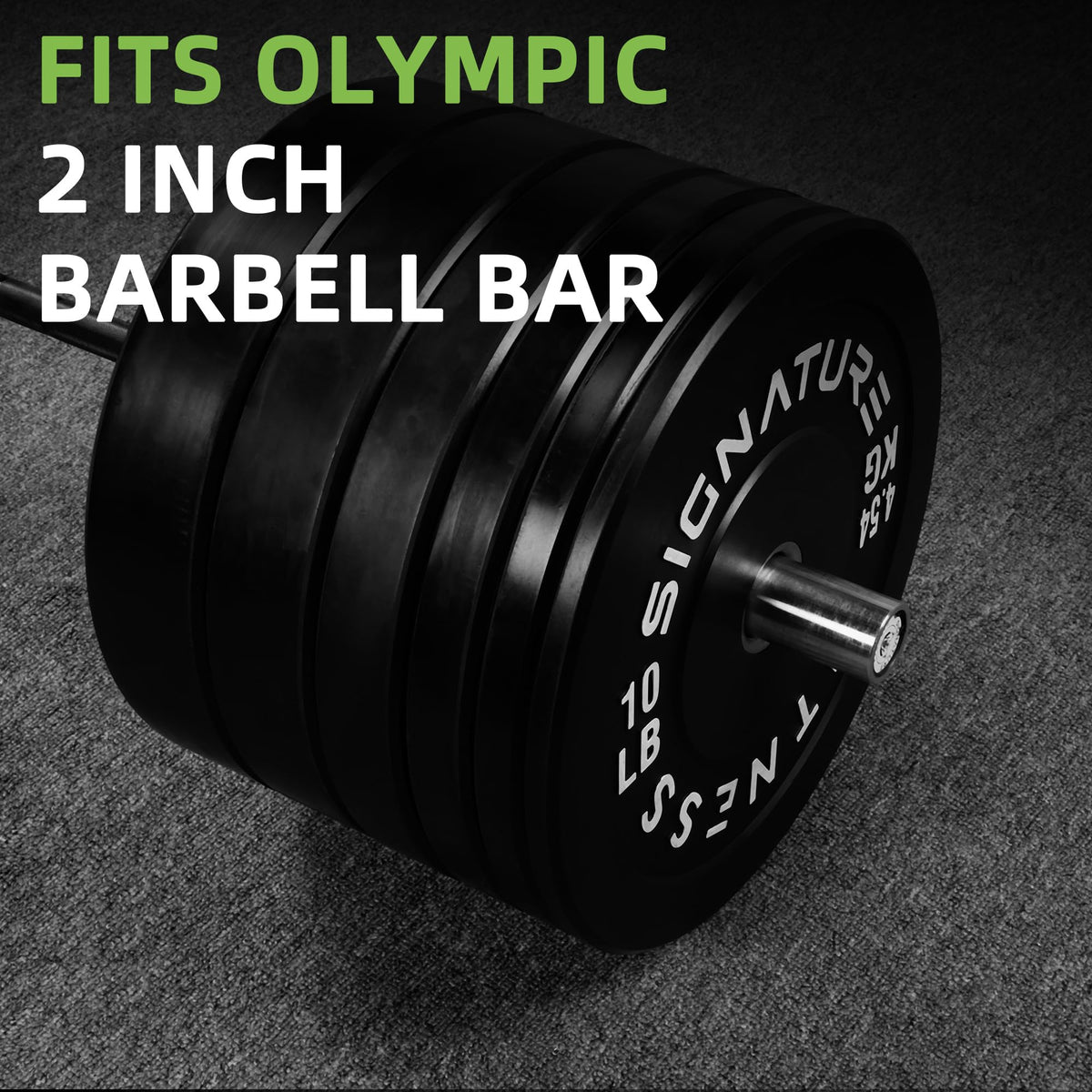 Fitvids Olympic Bumper Plates Set, 2" Weight Plates for Strength Training & Weightlifting, 100LB Set (15LB, 35LB), Multiple Packages