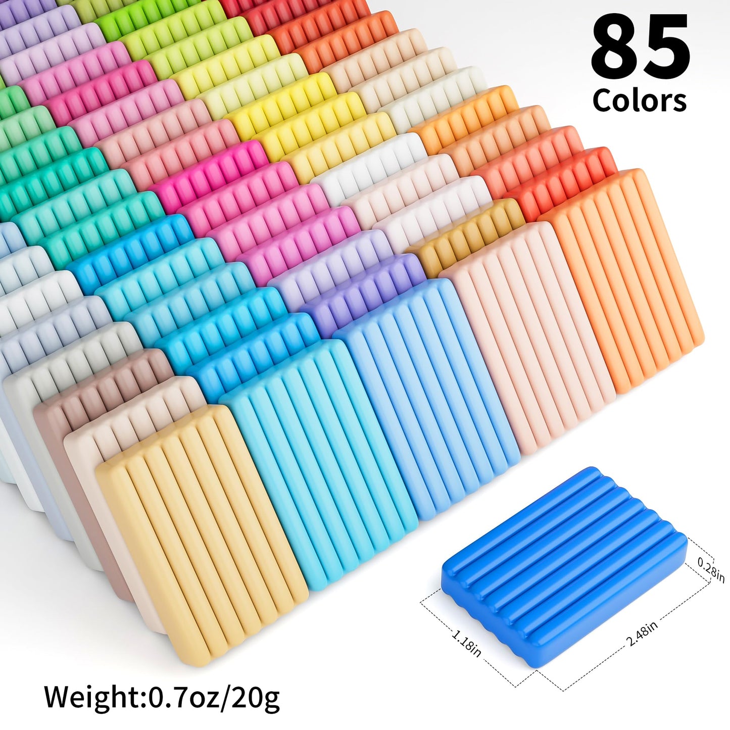 Aestd-ST Polymer Clay 85 Colors, Modeling Clay for Kids, Oven Bake Molding Clay Kit,DIY Starter Kits with Sculpting Tools and Accessories, Art and Craft Gifts for Kids and Adults.