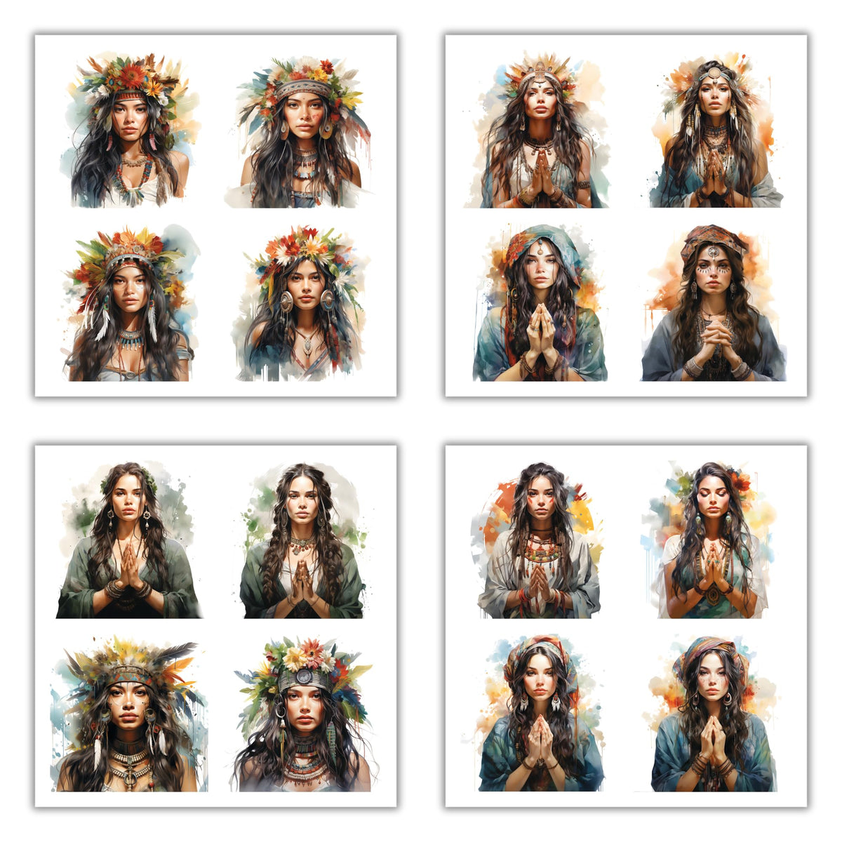 XERE 80 Pcs Mythic Enchantress Women Portraits Scrapbook Stickers Set for Scrapbooking and Journaling Notebooks, Junk Journal Supplies, Sketchbook, Bookmark Making Sticker