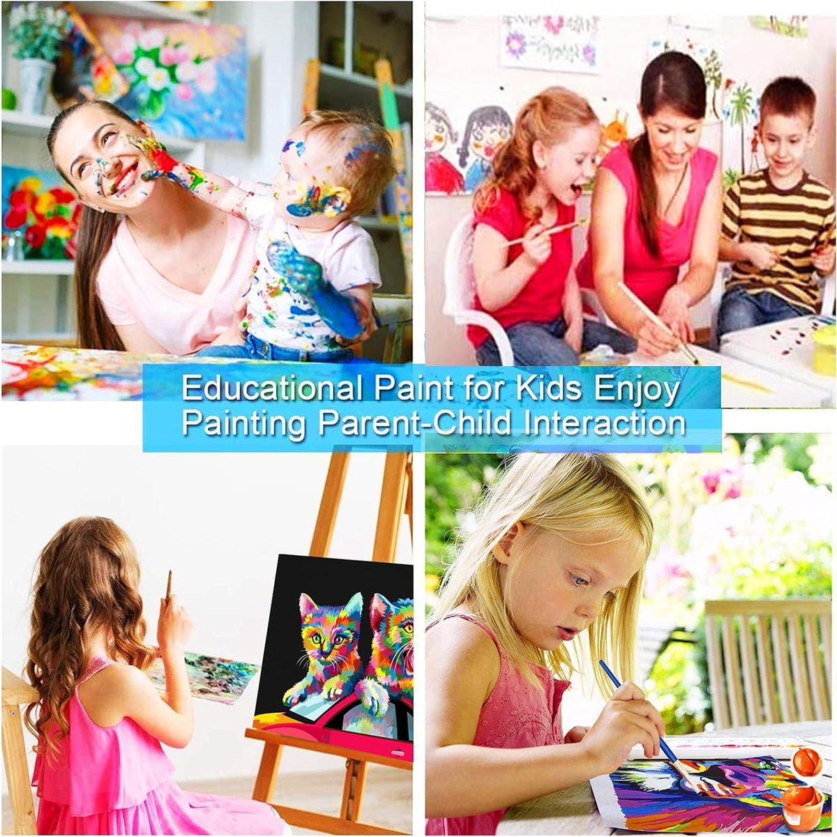 Maomaomi Paint by Numbers DIY Acrylic Painting Kit for Kids & Adults Beginner – 16" Wx20 L Mimi Cat Pattern