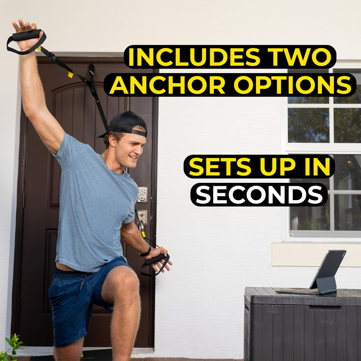TRX GO Suspension Trainer, At Home, Portable Gym Workout, For Strength Training, Full Body Exercise Equipment