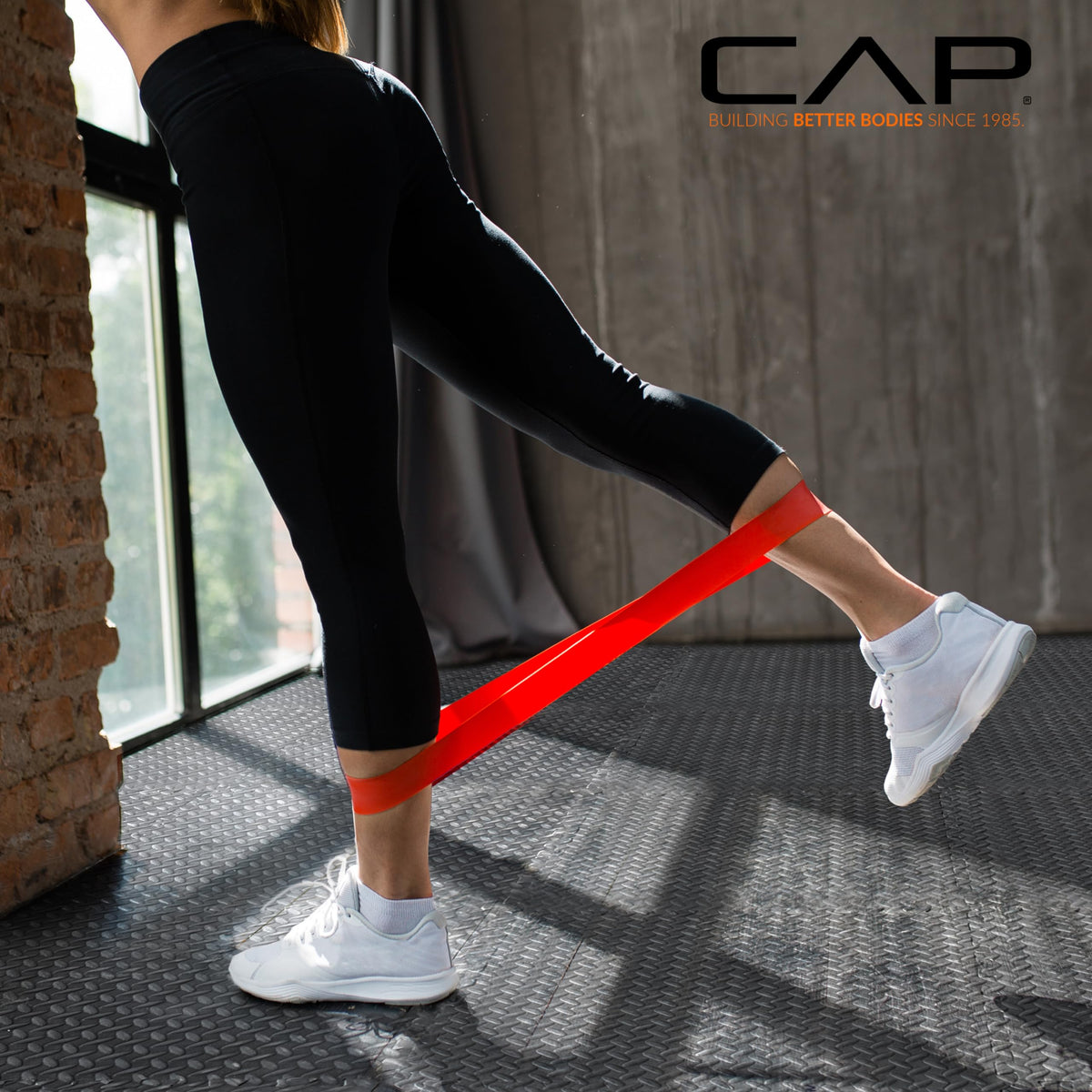 CAP Barbell 1-Inch Interlocking EVA Foam Exercise Puzzle Mat Home Gym Flooring - 3 Pack | 24" x 24" x 1" | T Pattern - Black