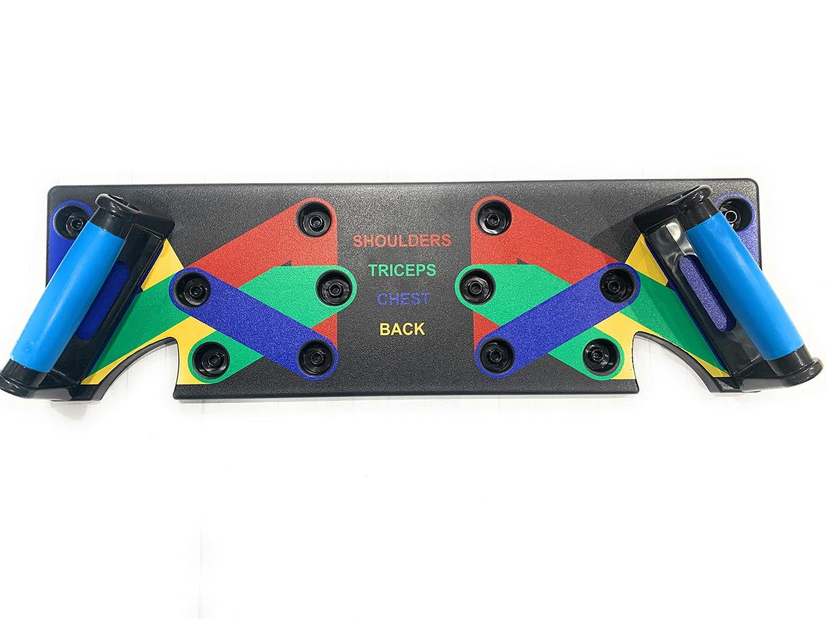 Push Up Board with Labeled Muscle Groups, Multicolor