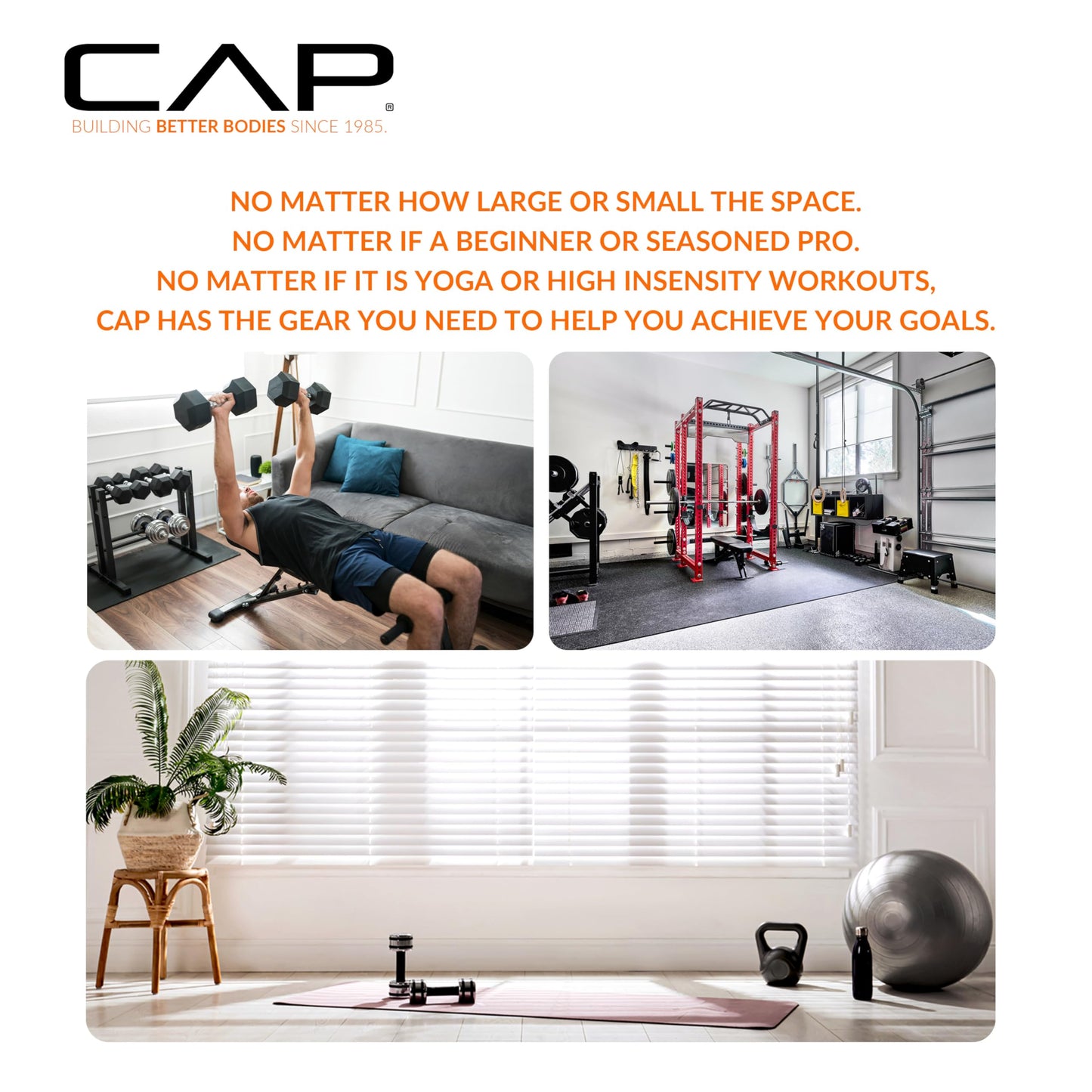 CAP Barbell 34in Regular Threaded Triceps Bar with Rubber Grips | 1 - Inch Diameter, Black