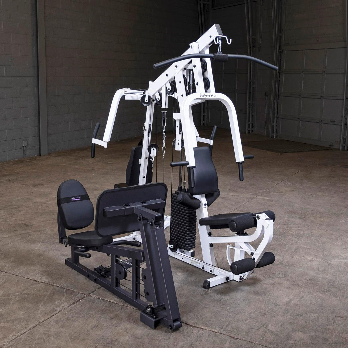 Body-Solid (EXM2500LPS) Multi-Station Home Gym Machine, Arm & Leg Strength Training Functional Exercise Workout Station, 210lbs. Weight Stack with Leg Press