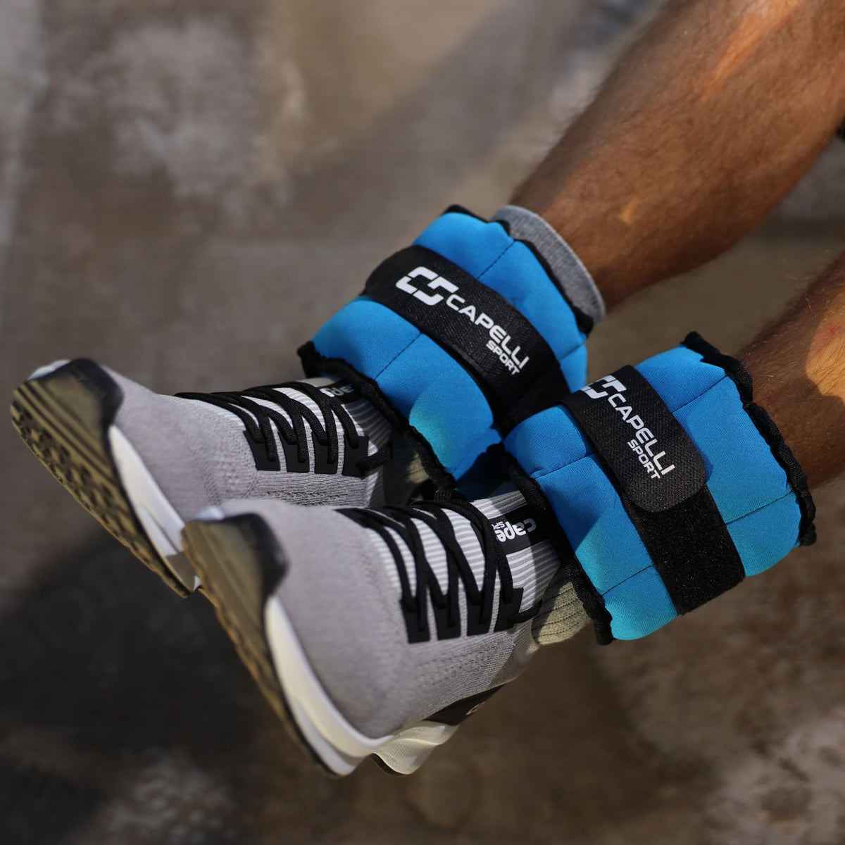 Capelli Sport Ankle and Wrist Weights, Leg and Arm Weights with Adjustable Straps, Blue, 4 lbs, Set of 2