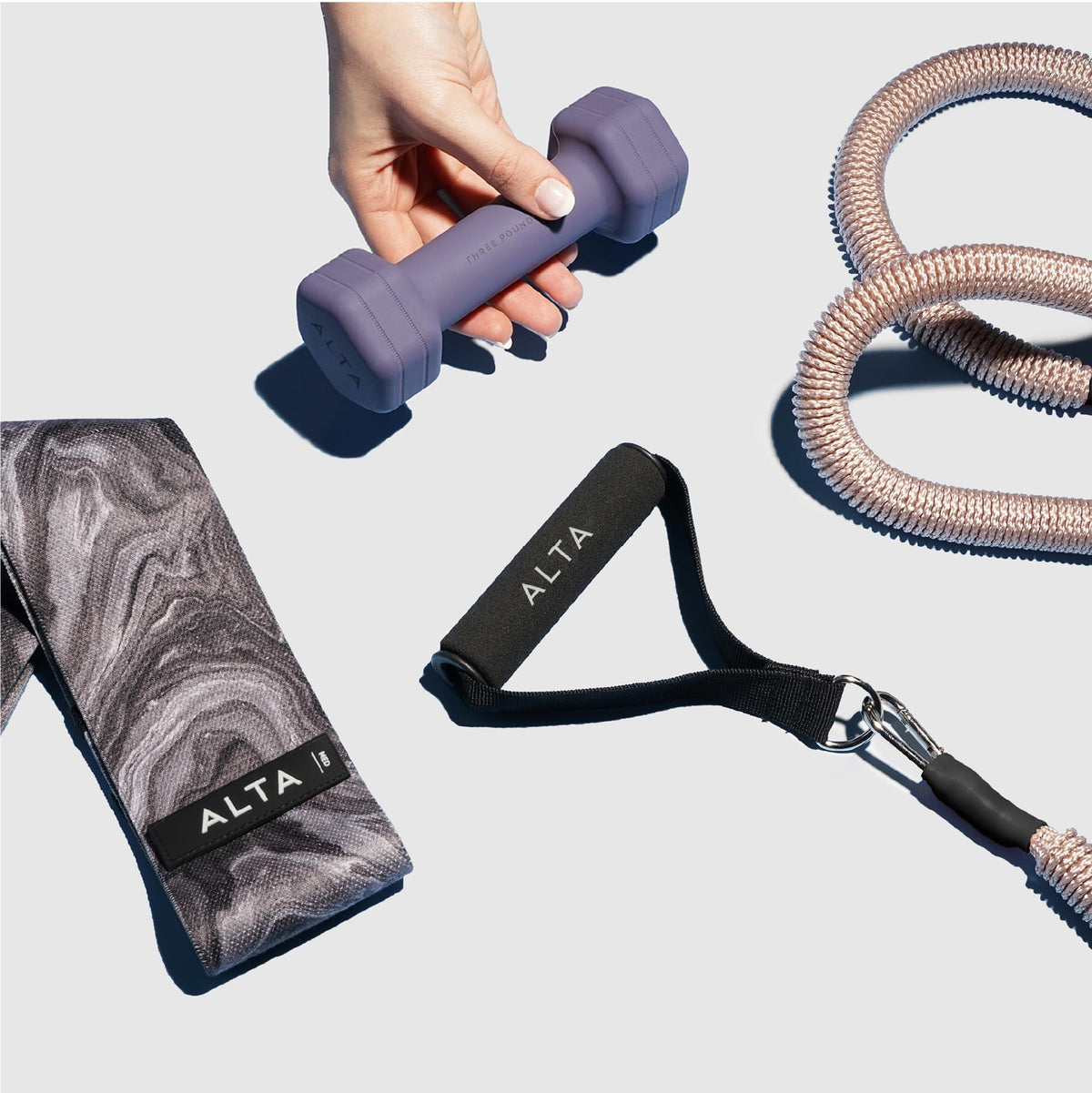 ALTA Booty Bands for Women - Premium Non-Slip Fabric Resistance Bands for Working Out - Cloth Resistance for Legs, Fabric Exercise Leg Straps for Working Out Women, Looped Hip Loop Set