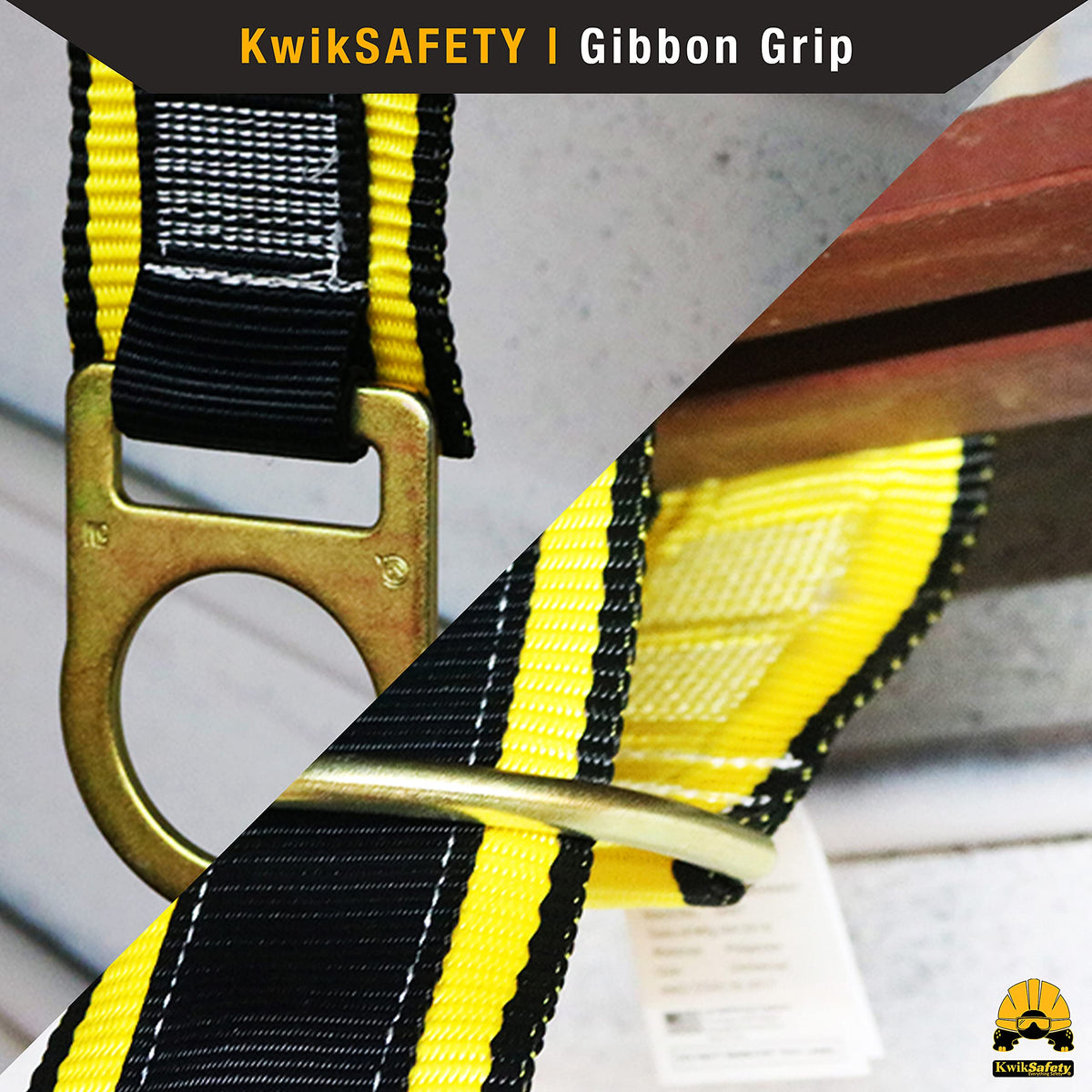 KwikSafety - Charlotte, NC - Gibbon Grip 3 ft [Combo] Safety Anchor Cross Arm Strap Beam Choker ANSI Fall Arrest System Web Pass Thru Double D Ring Anchorage Sling OSHA Protection