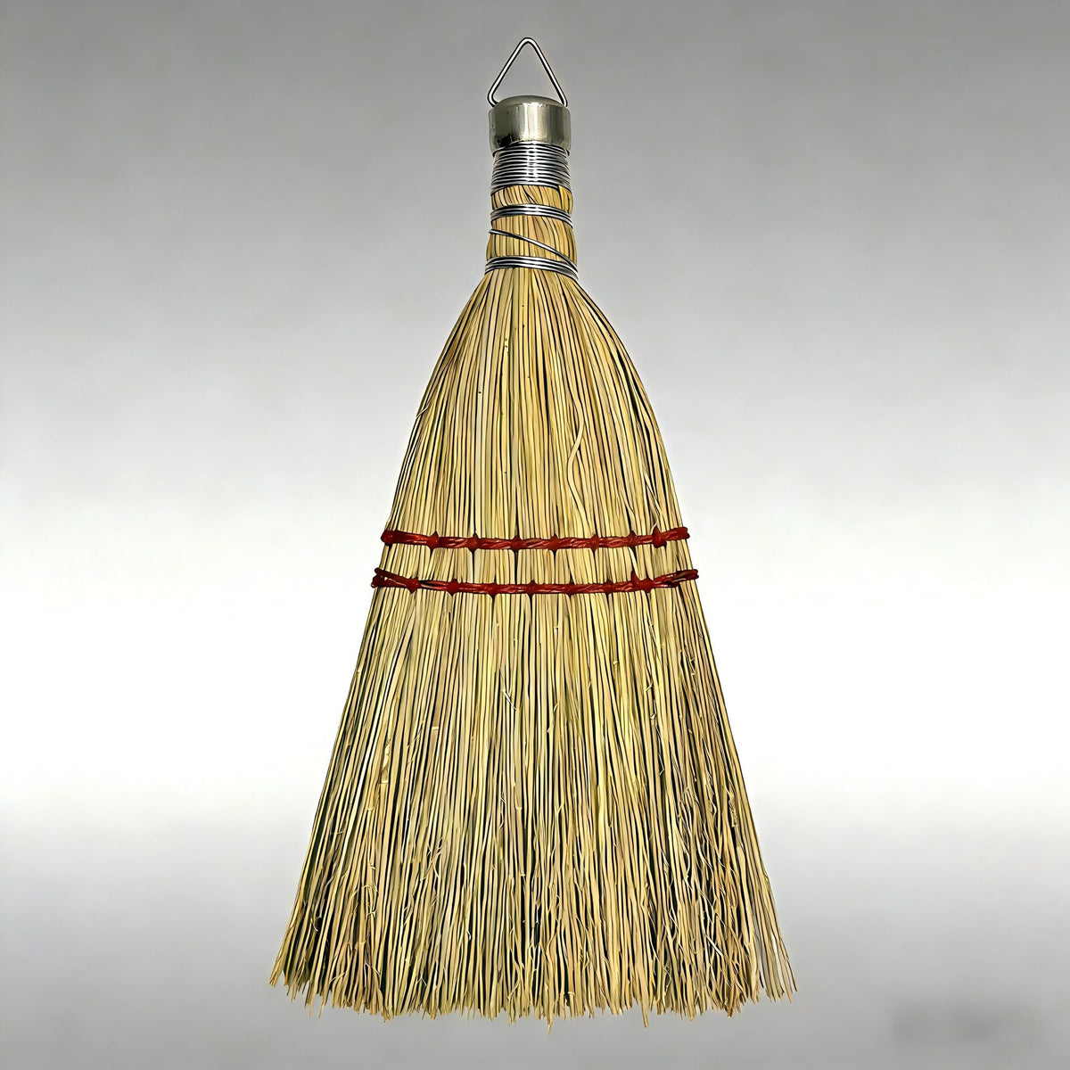 12 Inch Corn Handmade Broom Mini Whisk Made of Natural Corn Broom Straw with a Solid Metal Hang Design for Outdoor Car Porch Debris Dust Dirt Driveways Sidewalks Halloween