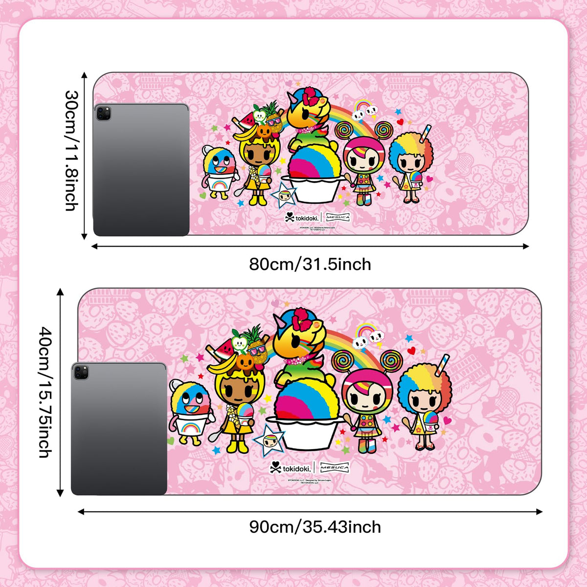 tokidoki Unicorno Mouse Pad Large Gaming Computer Mouse Pad Extended Keyboard Desk Accessories for Office Computer Laptop