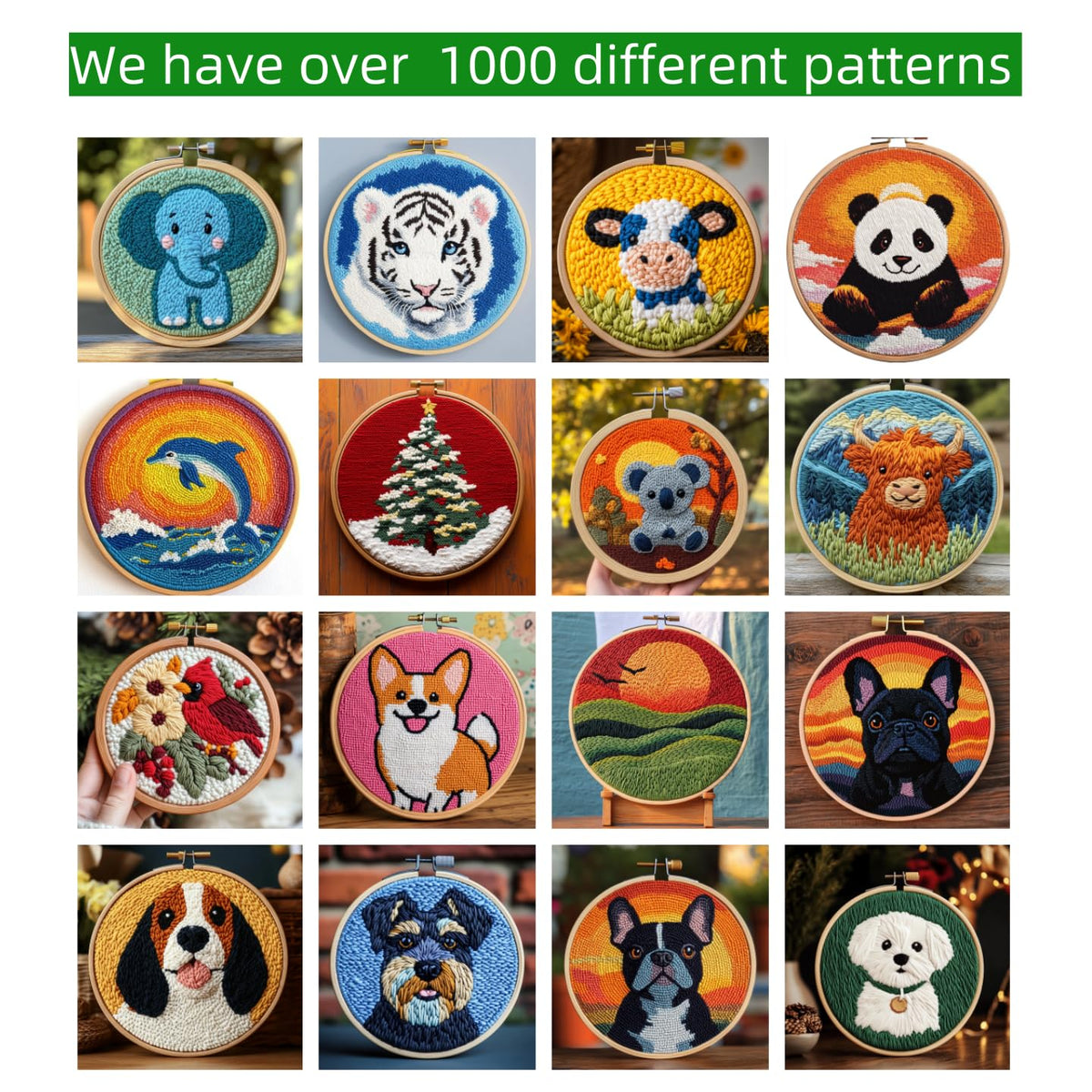 Generic DIY Punch Needle Kit - Cat Embroidery Craft Kit - 20x20cm - All Ages - Modern Style - False