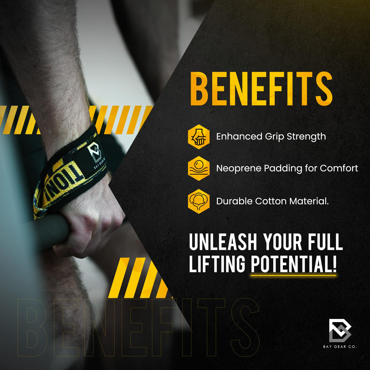 BAY GEAR CO. Wrist Straps for Weightlifting - 1 Pair Cotton Lifting Straps with Neoprene Padding, Comfortable Gym Essentials for Enhanced Grip Strength - Unique Printed Pink Camouflage Design
