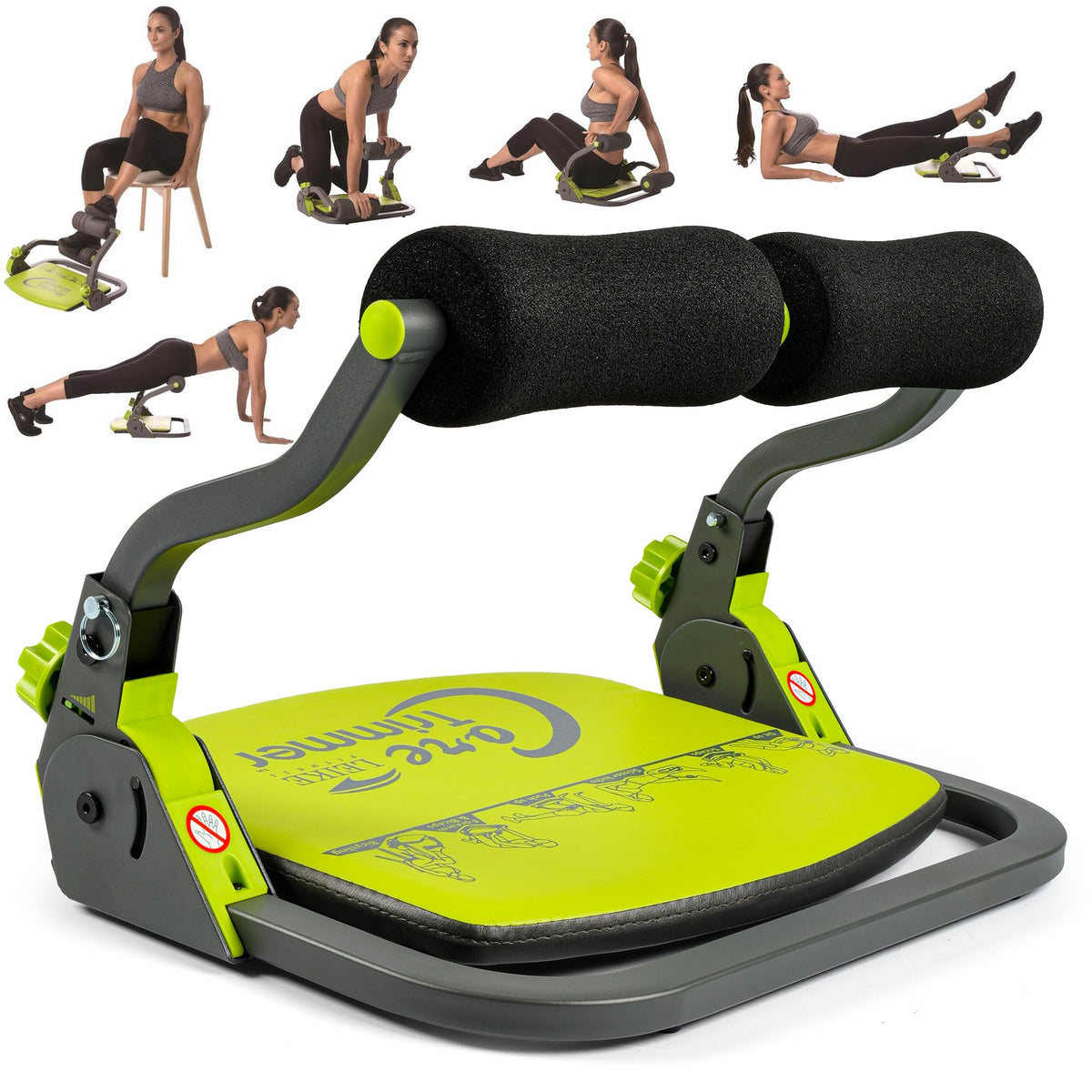 leikefitness Ab Trainer, Ab Machine, Ab Workout Equipment, Sit Up Machine, Core Muscle Trainer with Multi-Mode Full-Body Workouts, No-Assembly Foldable Design & Adjustable Auto-Rebound for Home Gym