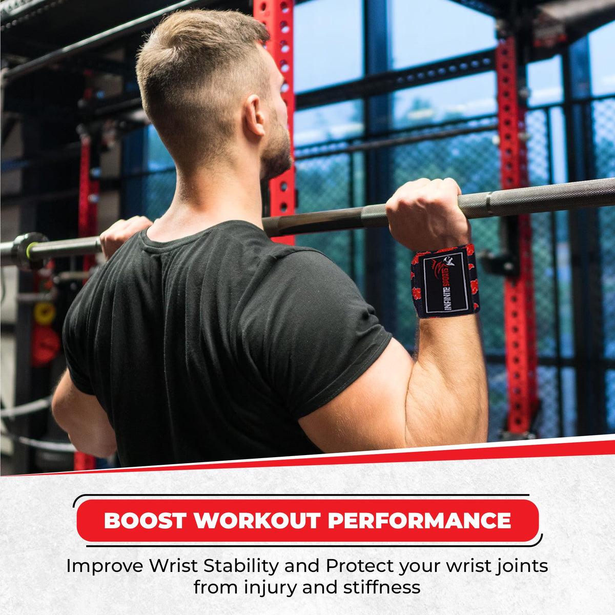 Weight Lifting Wrist Straps with Neoprene Padding – Heavy Duty Deadlift Straps for Weightlifting, Powerlifting Gym Training (Red Cloud, Standard)
