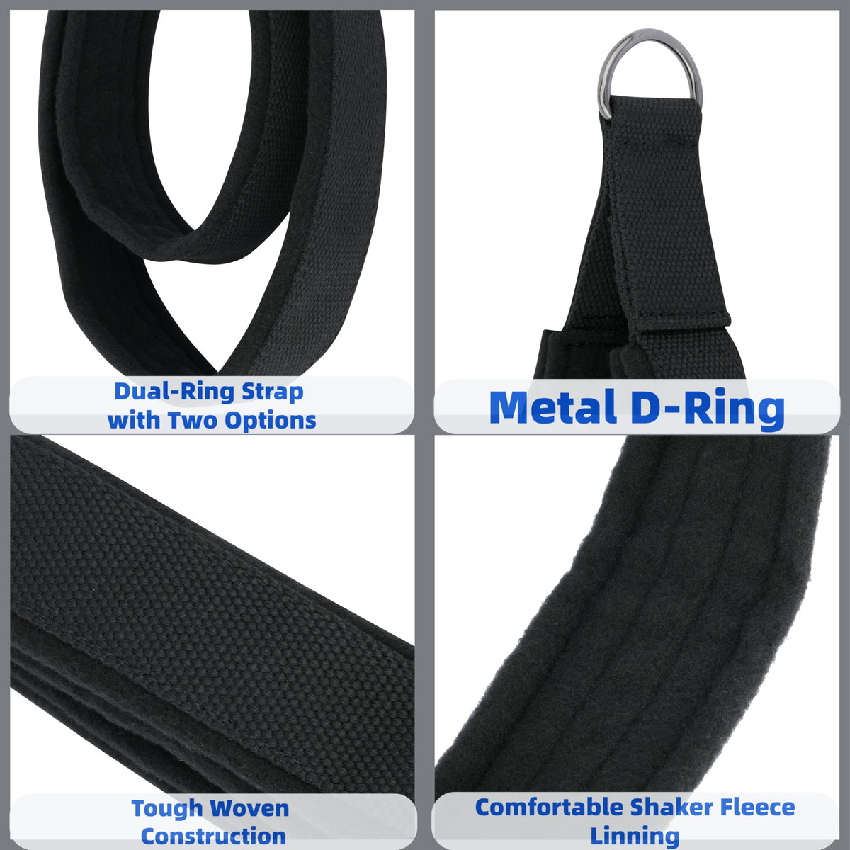 QSYZAIL 2Pcs Pilates Straps for Reformer Double Loop D-Ring for Home Gym Workout