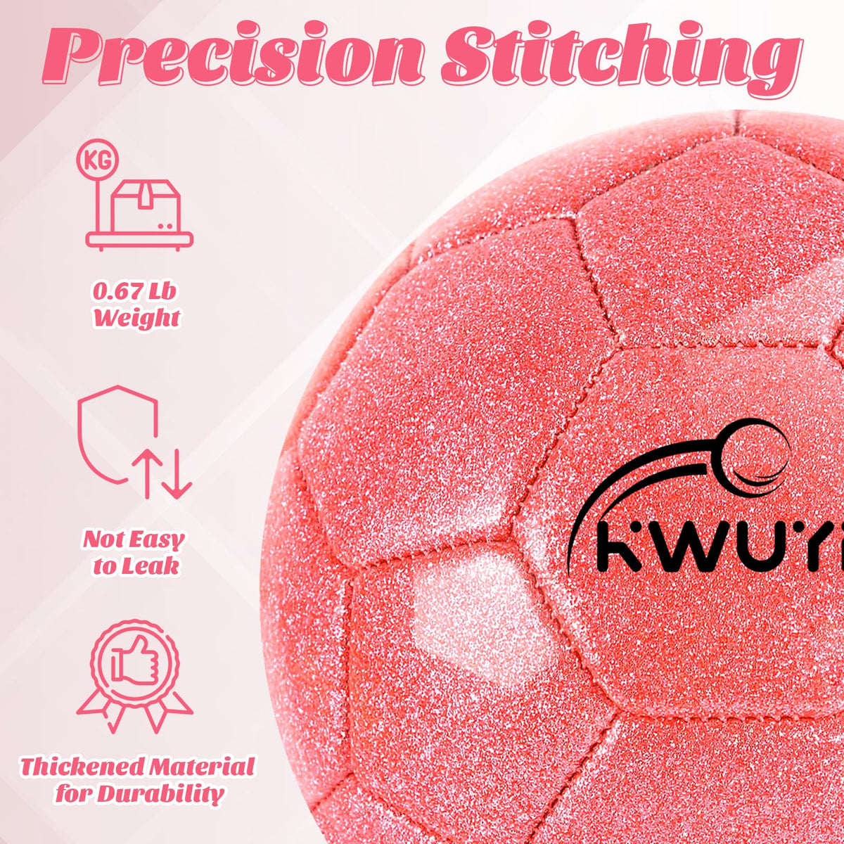2 Pcs Pink Mini Soccer Goals Set 2x1.5x1.5ft Indoor Soccer Nets for Kids with Size 2 Toddler Soccer Ball Foldable Net Toy with Pump for Children Boys Girls Backyard (Pink)