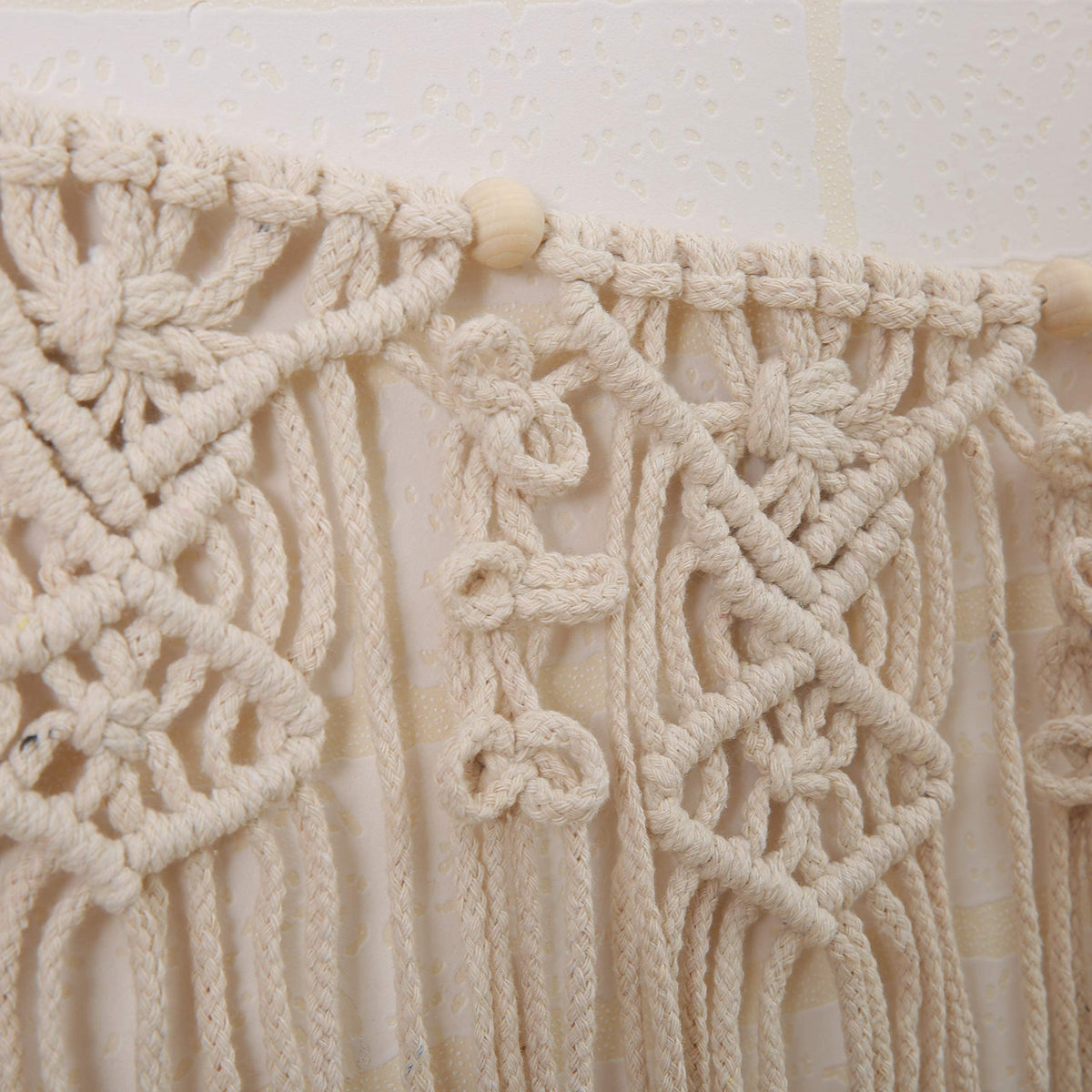 laddawan Macrame Garland Macrame Wall Hanging Nursery Wall Decor Boho Home Bohemian Bedroom Wedding Macrame Garland First Birthday Decor (B)