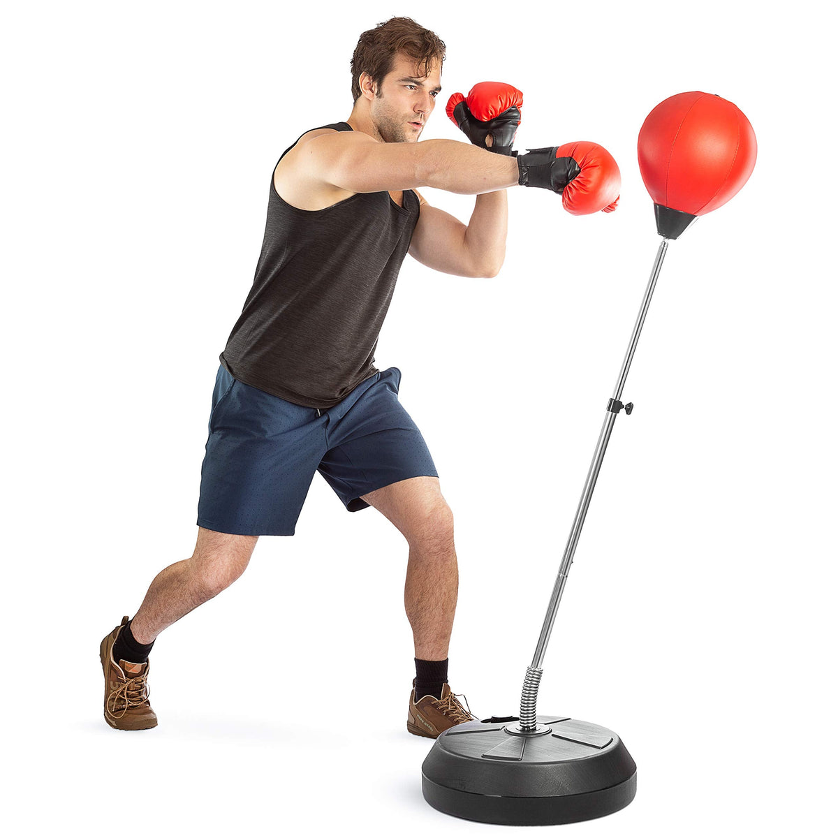 TechTools Punching Bag with Stand, Boxing Bag for Teens & Adults - Height Adjustable - Speed Bag for Training, Boxing Equipment, Stress Relief & Fitness