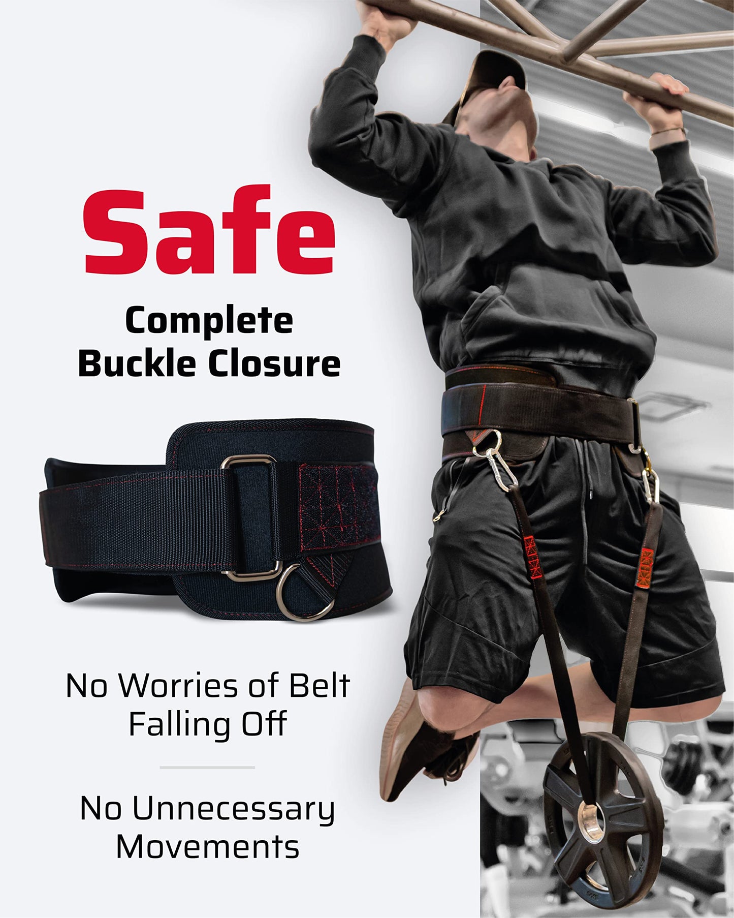 THEFITGUY Belt for Pulling Plus The Ultimate Dip Belt & Dumbbell Loading Straps Bundle