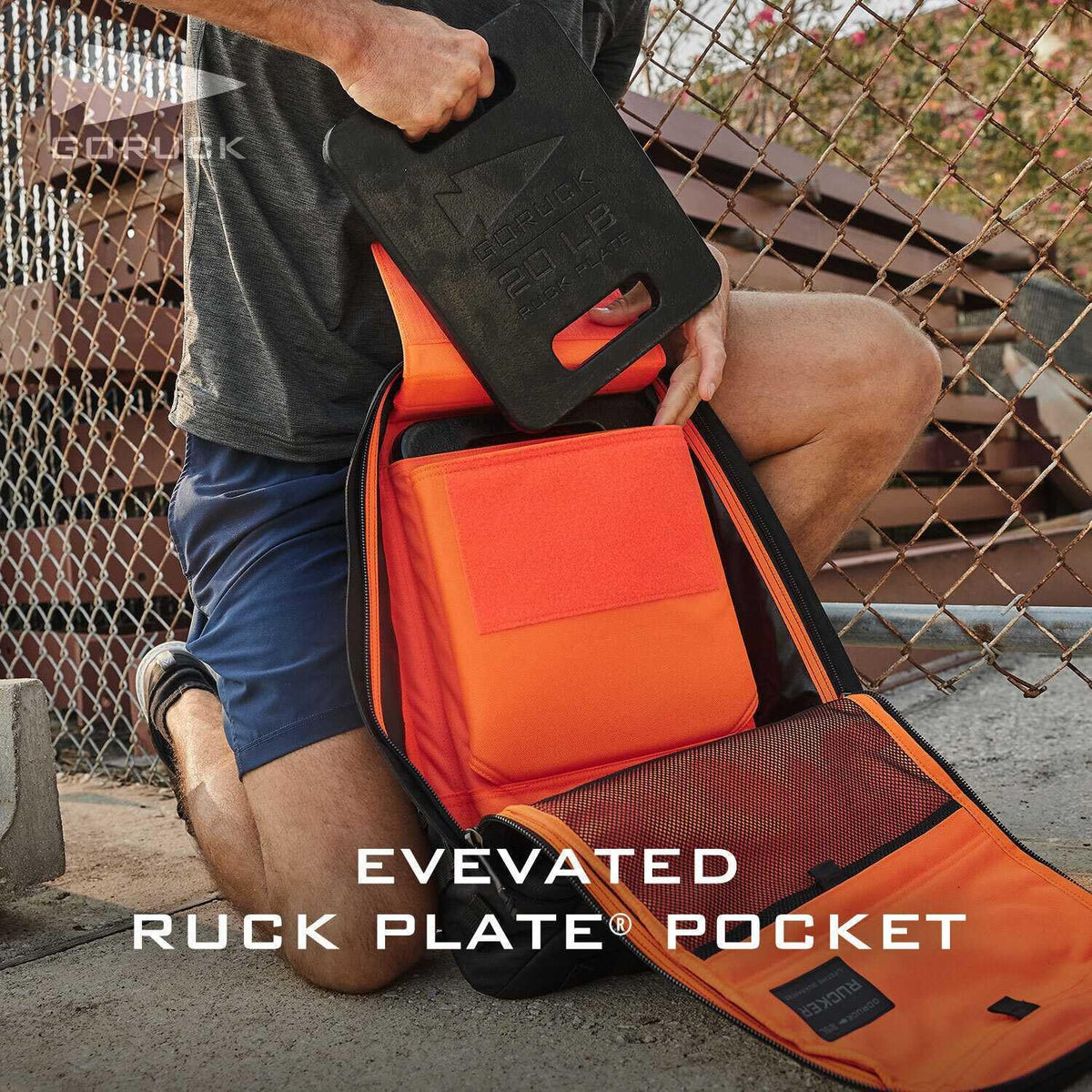 GORUCK Rucker 4.0 15L Black with Ruck Plate 20LB Bundle, Purpose Built Rucking Backpack, Military Weight Training Rucksack w/Ruck Plate Pocket and Extra Padded Straps