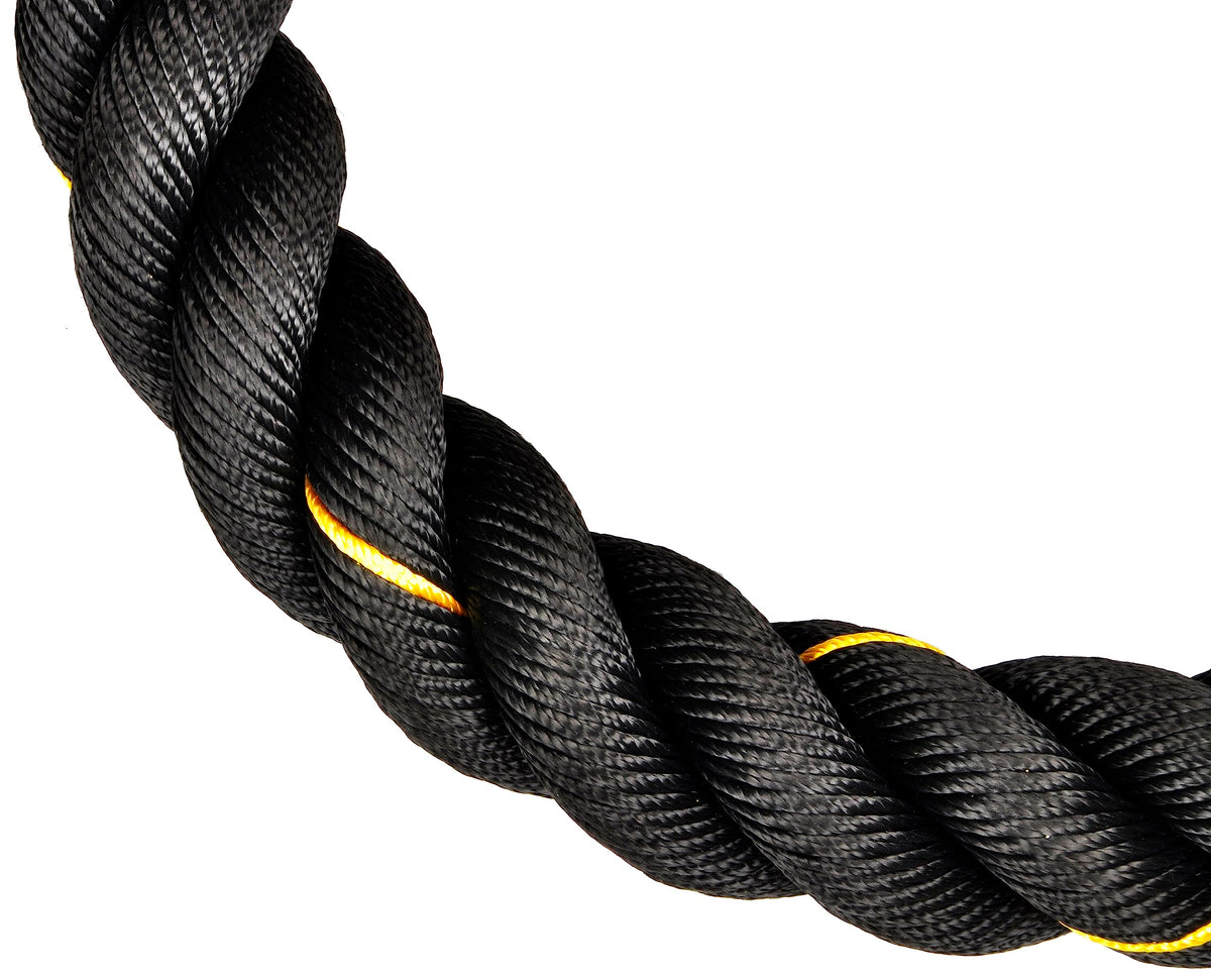 Fitvids Battle Rope 1.5Inch 2 Inch Diameter Poly Dacron 30 FT – 40 FT – 1.5-Inch, 50FT – Black