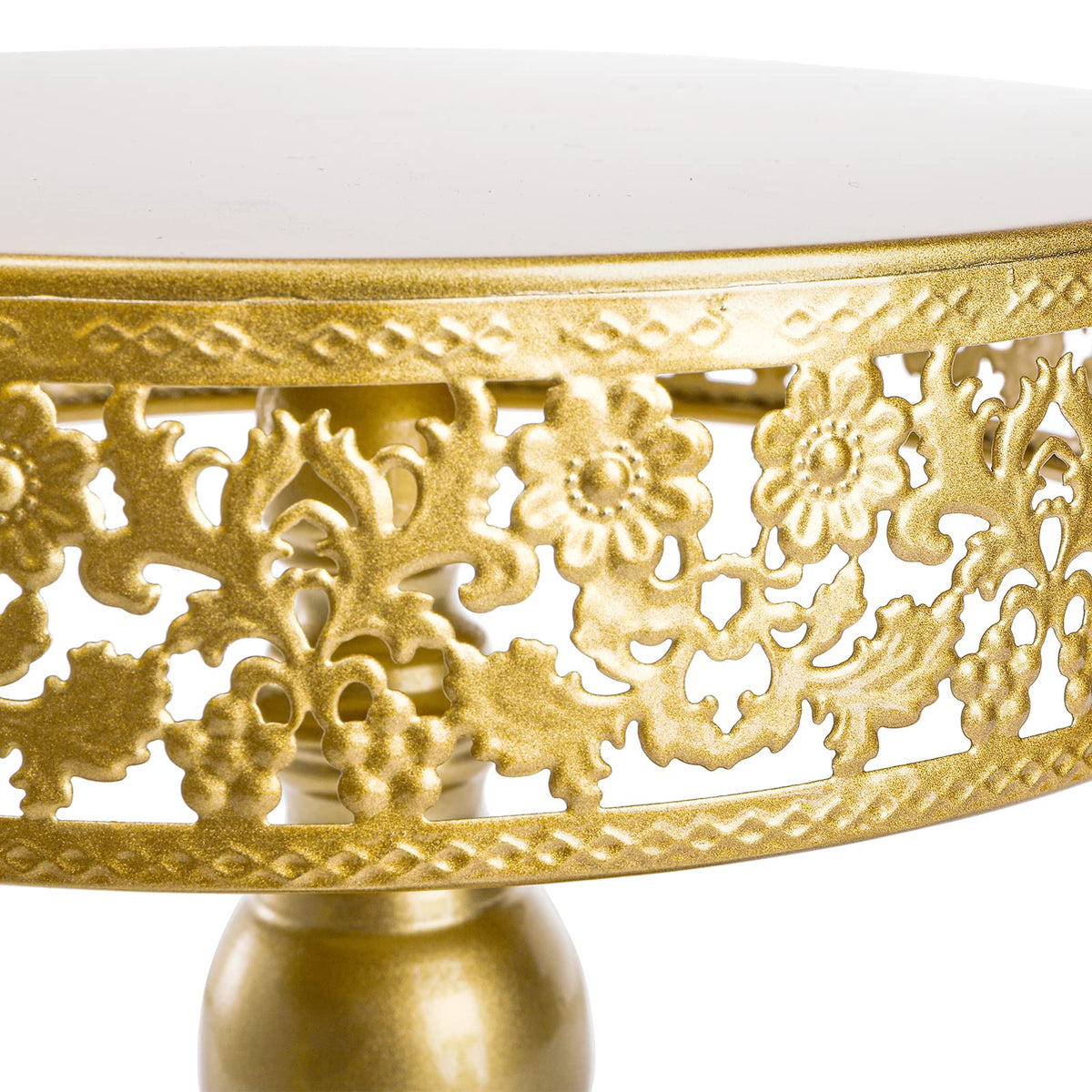 Jucoan 10 Pieces Gold Metal Cake Stand Set, Cupcake Holder Pastry Candy Fruits Serving Plate, Gold Dessert Table Stands and Trays Set for Wedding Birthday Baby Shower Bridal Shower Tea Party