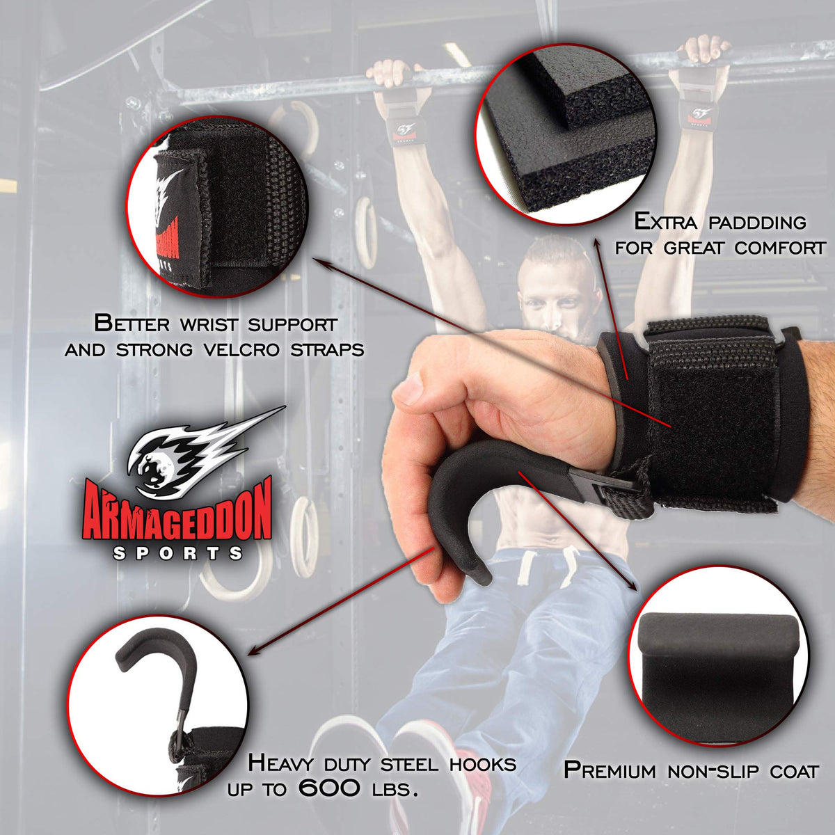 Premium Deadlift Straps, Weight Lifting Grips, Weight Lifting Hooks, Gym Grip Straps, Wrist Grips Weight Lifting, Pull Up Straps, Gym Hooks, Weight Grips, Hand Straps for Weight Lifting