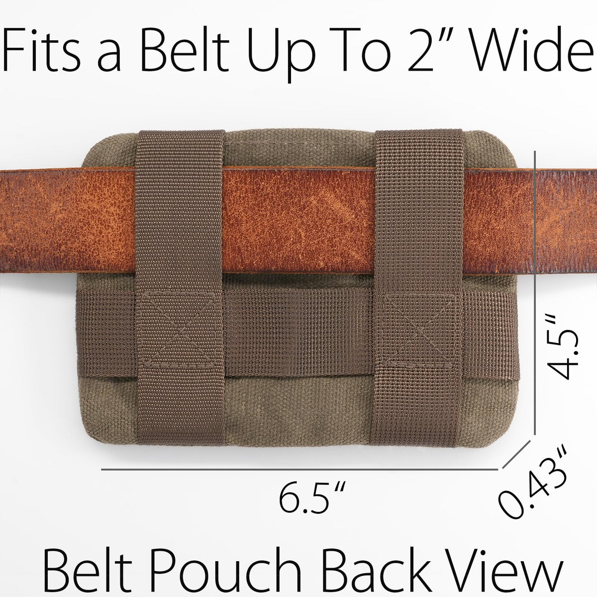 diodrio Belt Zipper Pouches for Men Women Compact EDC Pouch, YKK Zipper, Anti-theft Pickpocket Proof Safety Wallets, Waist Pack for Traveling Hiking, Water Resistant, Tough Waxed Canvas, Olive