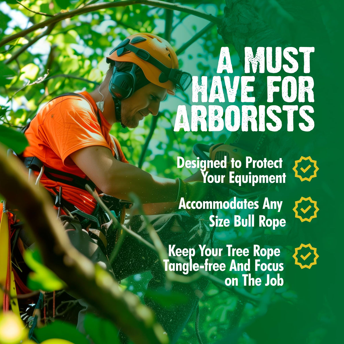 FORESTER Large Arborist Rope Bag - Bucket Style Storage Bag | Arborist Equipment | Tree Climbing Gear | Heavy Duty Nylon Gear Bag with Handles