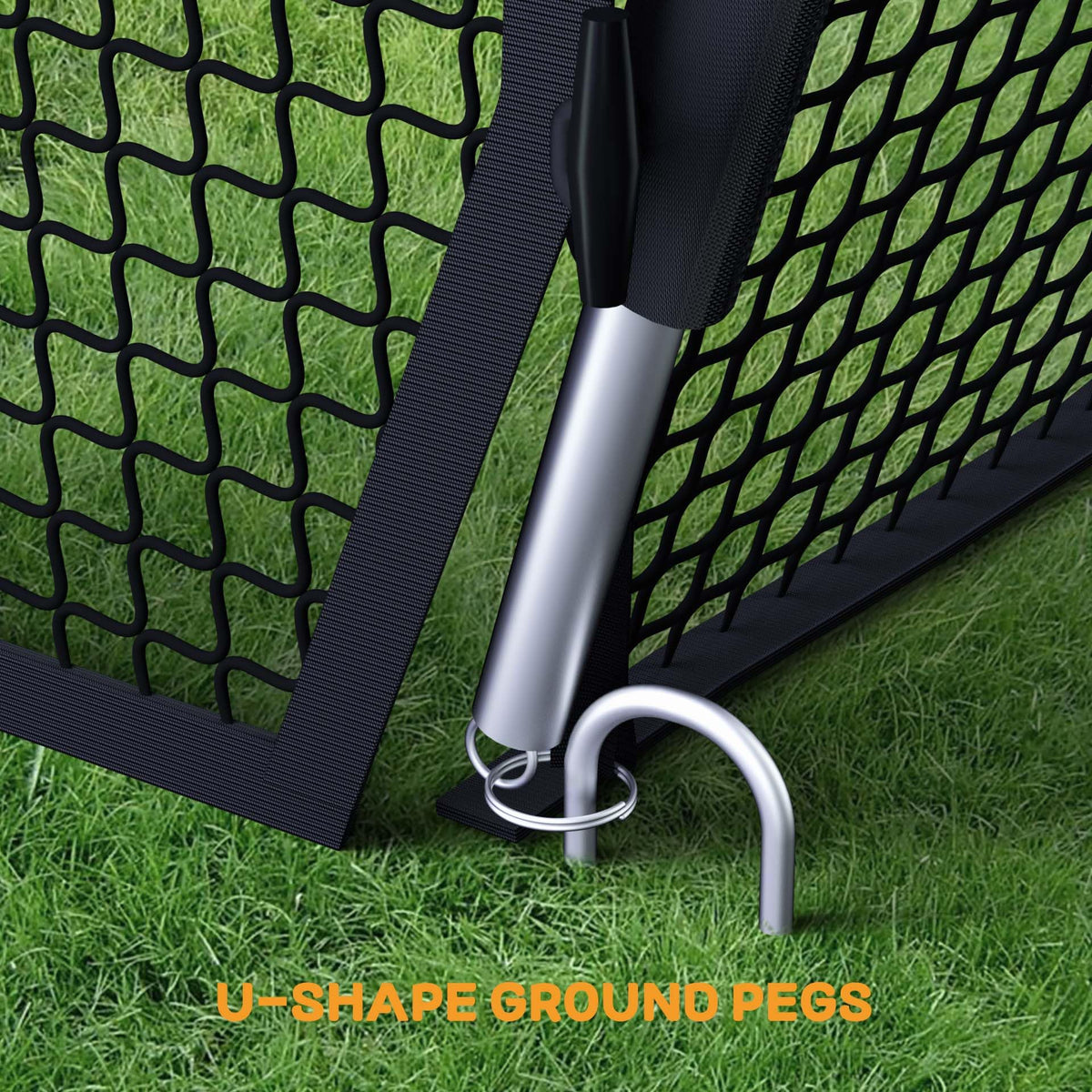 MR 40FT Batting Cage Baseball Softball w/Sock Pocket, Hitting Cage Net and Frame Backyard Baseball Softball Training Equipment, Freestanding Portable