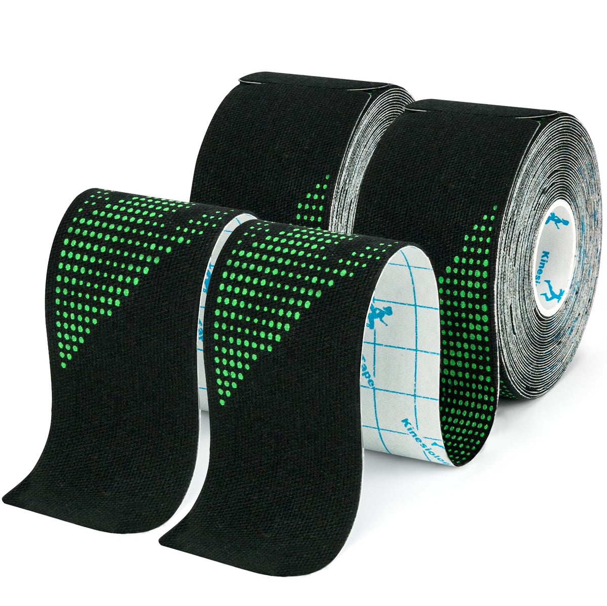 Kinesiology Tape Precut Strips1.5INX16.4ft (40 Strips) – Original Elastic Waterproof Athletic Tape for Muscle Support, Pain Relief for Shoulder Knee Elbow – Latex Free, Breathable (Black)