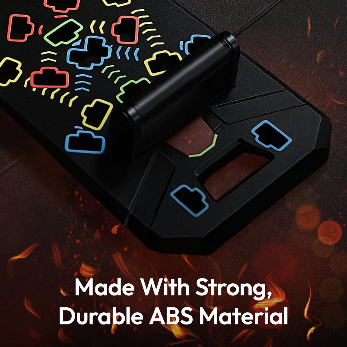 Swole Army Solid Push Up Board | 20-in-1 Home Gym | Portable Workout Equipment | Multi-Functional Pushup Board For Men & Women | Professional Foldable Push Up Stands For Chest Muscles