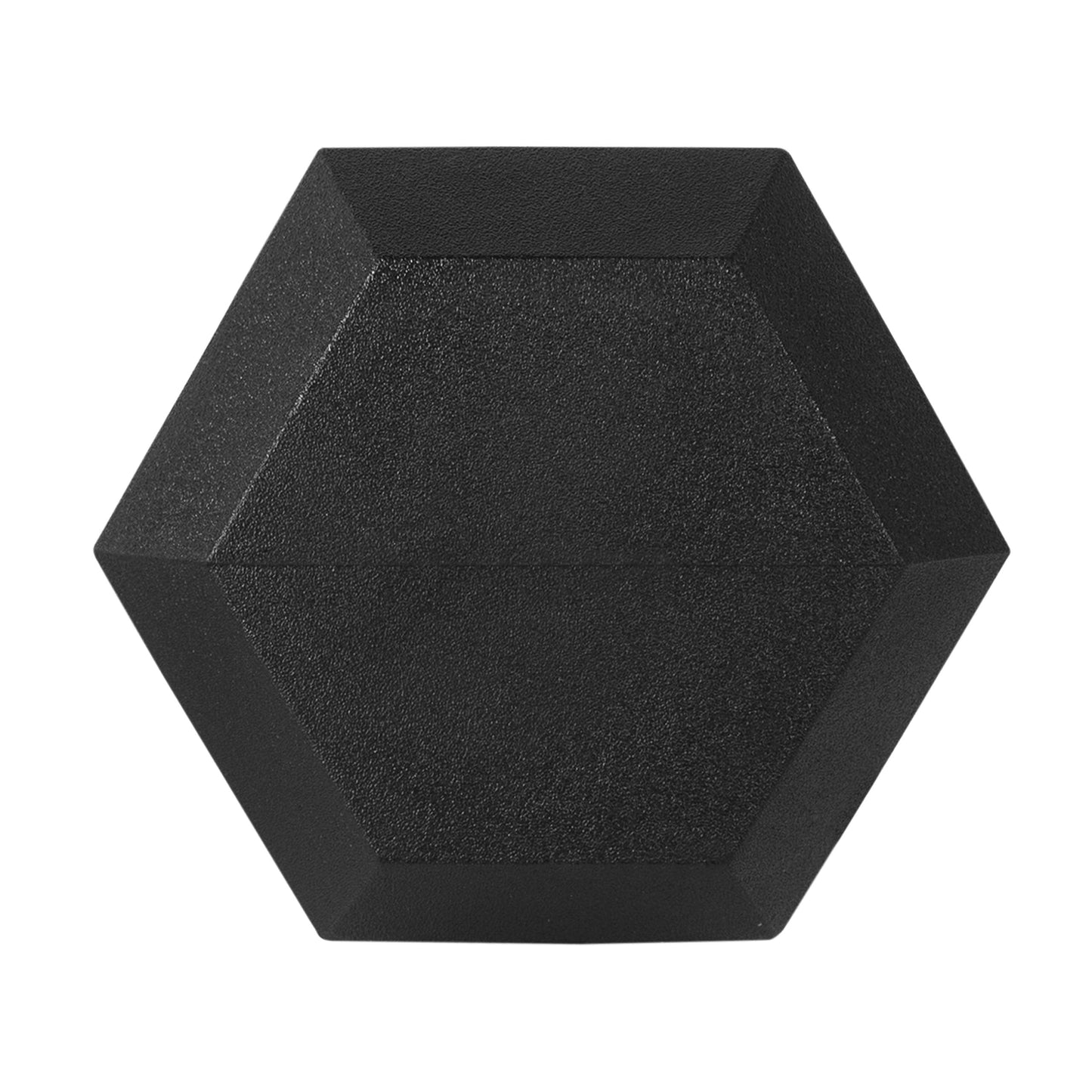 Fitvids Rubber Encased Exercise & Fitness Hex Dumbbell, Hand Weights with Anti-Slip Metal Handle for Home Gym, Multiple Sizes