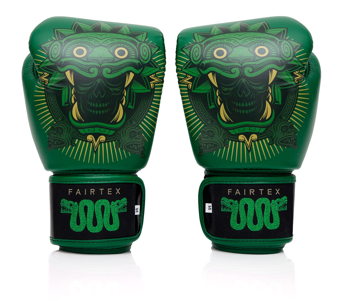Fairtex Resurrection Premium Muay Thai Boxing Gloves - Limited Edition Design | Collaboration with Tom Atencio | Stylish & Durable | Syntek Leather | Handcrafted | MMA Kickboxing Gloves (16oz)