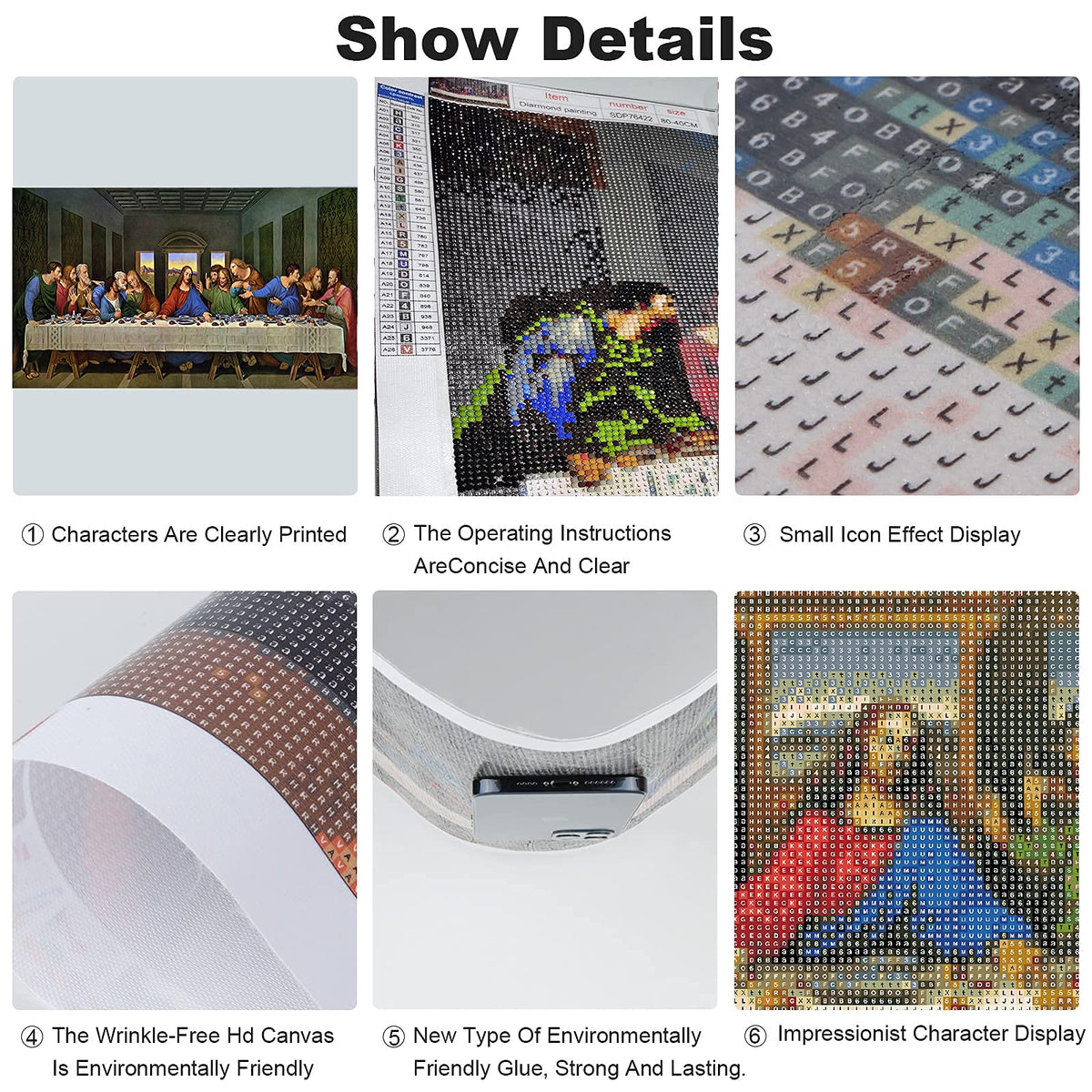 Diamonds Art Painting Kits for Adults DIY The Last Supper Christmas Gift 5D Round Diamonds Art Painting Full Drill Jesus Crystal Gem Home Wall Decor