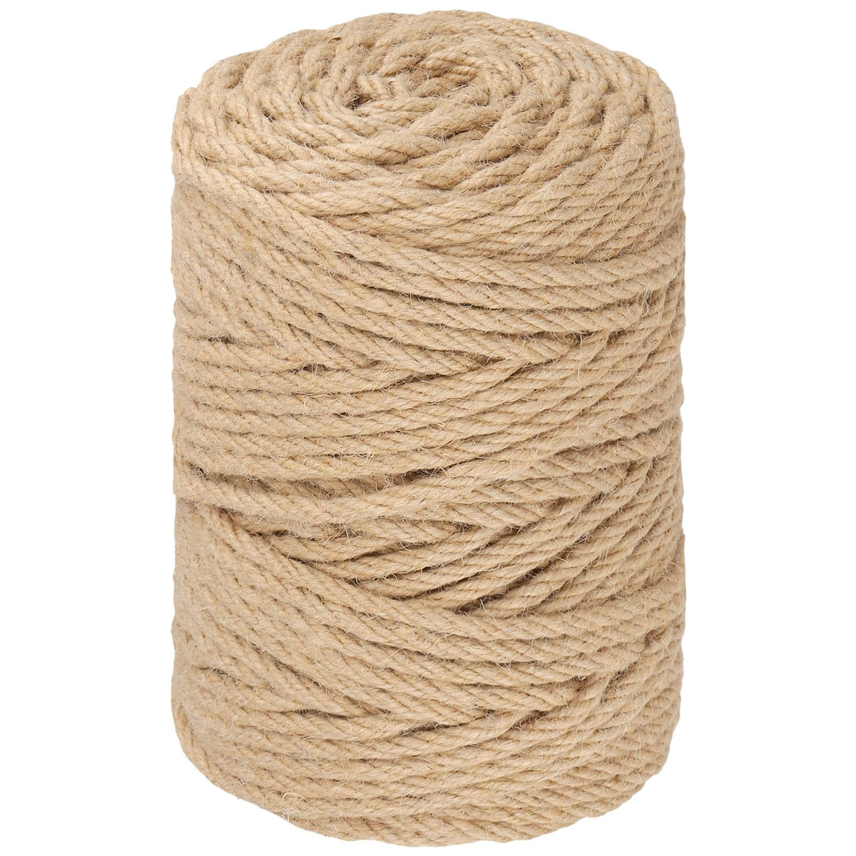 NINGWAAN 2 Rolls Jute Twine String, 1/4 inch Hemp Rope Craft Jute Rope for Crafts, Packing, Home Decorating, 6 mm x 656 Ft