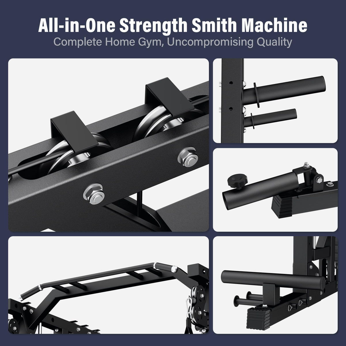 Major Fitness Drone2 Premium Training Smith Machines– All-in-One Home Gym Squat Rack with Aluminum Pulley Set , Weight Bar, Dual LAT Pull-Down Systems (SL D2AW ONLY)