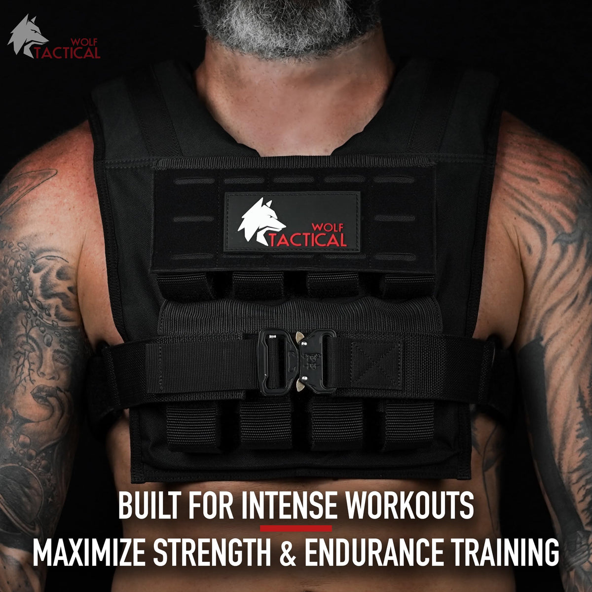 Wolf Tactical Men Weighted Vest - 35 LB Strength Training Tactical Weight Vest Tan
