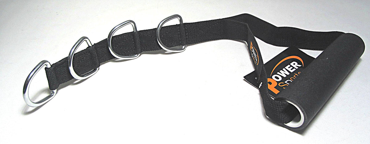 Stirrup Handle with 4 D-Rings Adjustable Cable Machine Attachment Power Sports (Sold Single)
