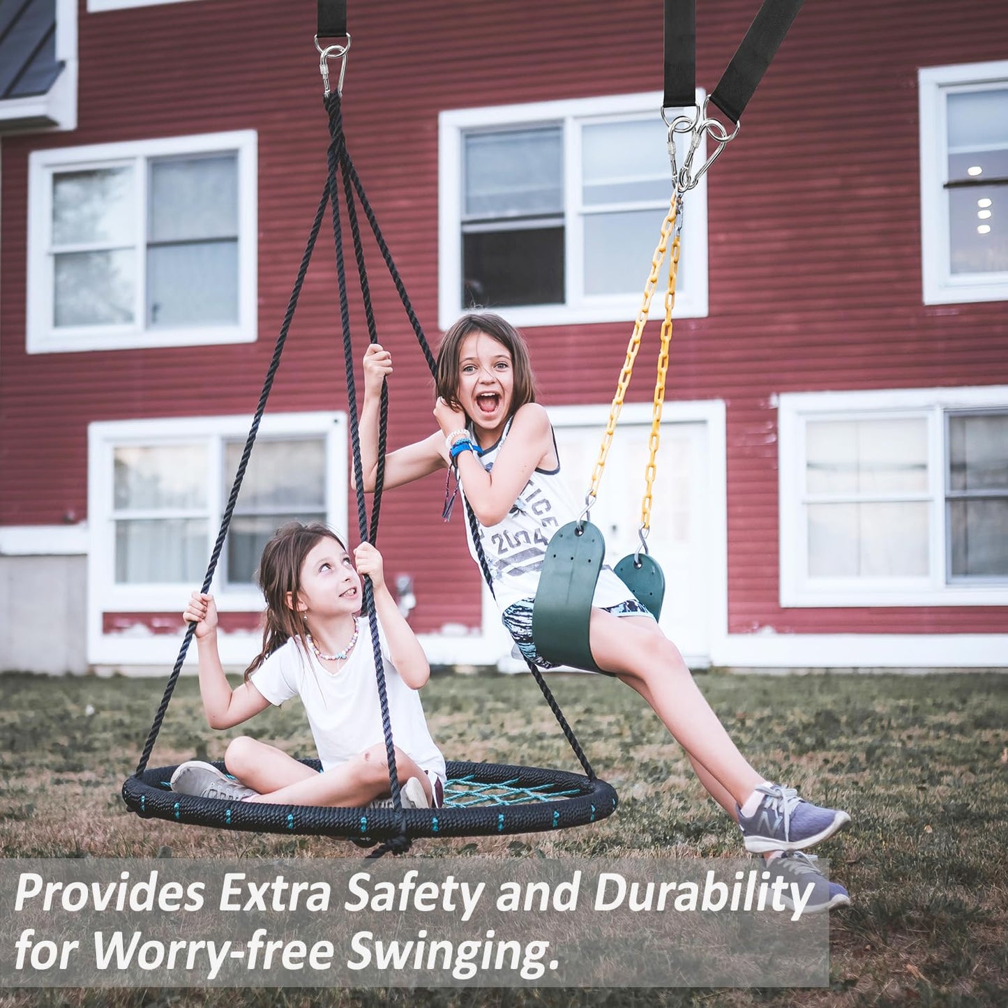 Veriluck Tree Swing Straps Hanging Kit - 3FT/8FT/15FT/20FT/30FT, Strong & Durable - Holds Up to 5000lbs - Adjustable Tree Swing Straps Fit for All Swings, Hammocks, Safer & Easy Installation (30 FT)