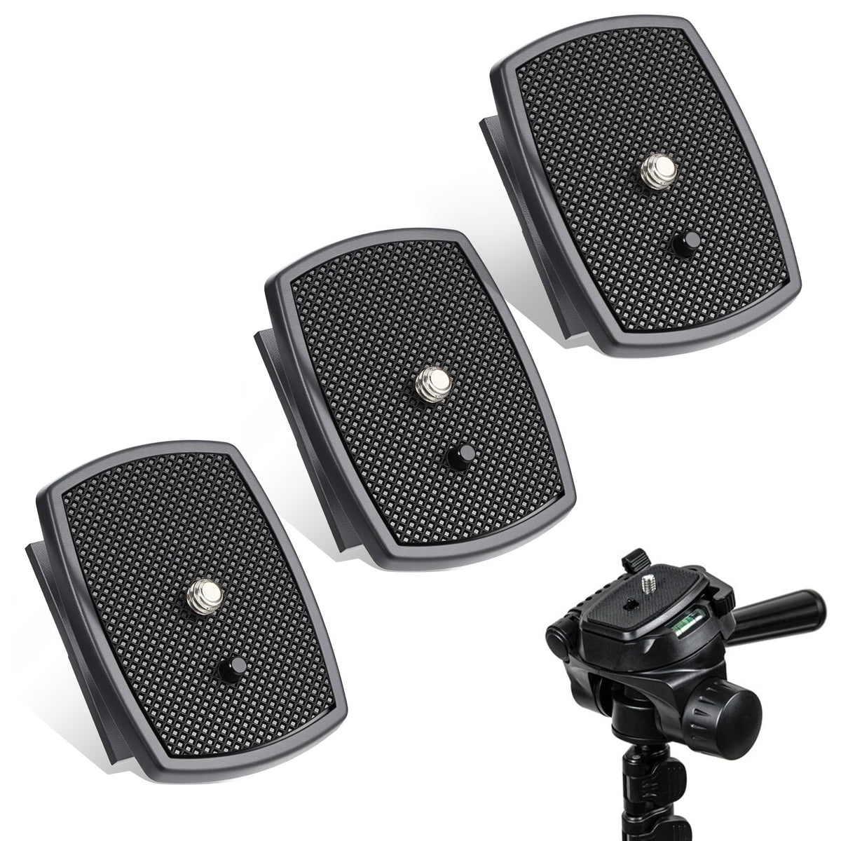 3 PCS Universal 43x43mm Quick Release Plate Set for Tripods, Camera Mounting Adapter Parts Replacement with Screws Camera Tripods Mount Adapter Ball Head Quick Release Plate Replacement for Cameras