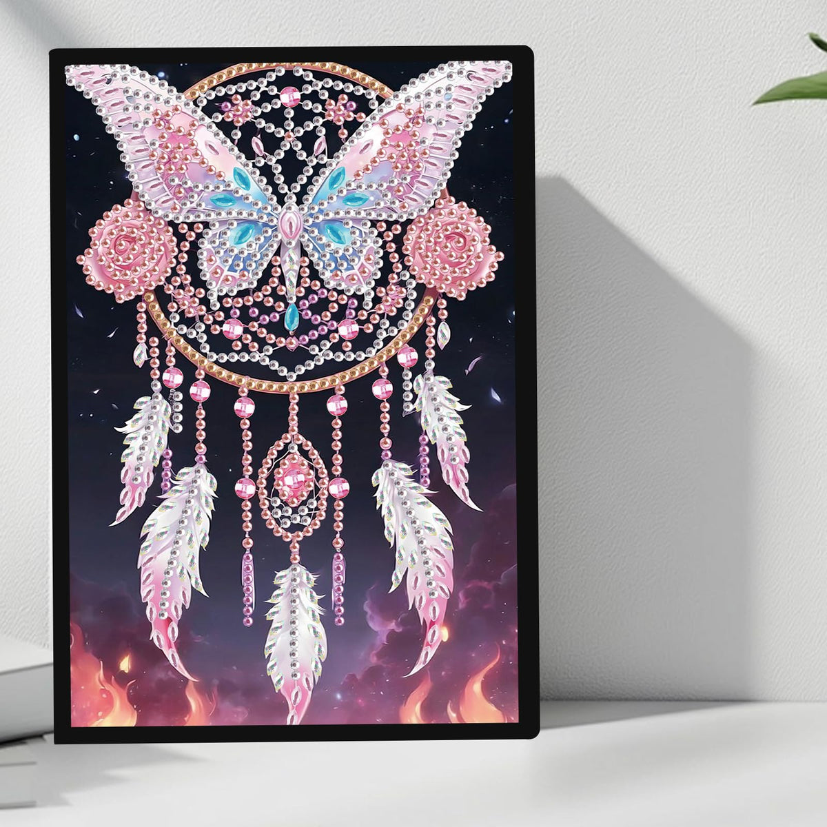 JZHYOAN Butterfly Diamond Painting Notepad, Diamond Art Notebook Kits, 8.26x5.78x0.35 Inch Journals for Writing, Memo Notepads Office, work, Travel, Study