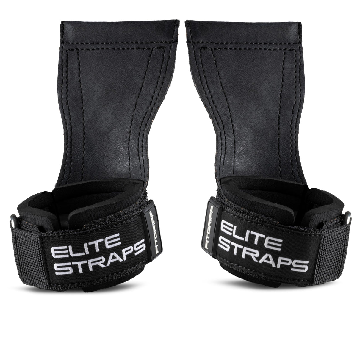 Fitgriff® Elite Straps - Lifting Wrist Straps (Rubber Grips) for Weightlifting, Gym, Workout, Deadlift - Anti-Slip Revolution for Men and Women (Black, M/L)