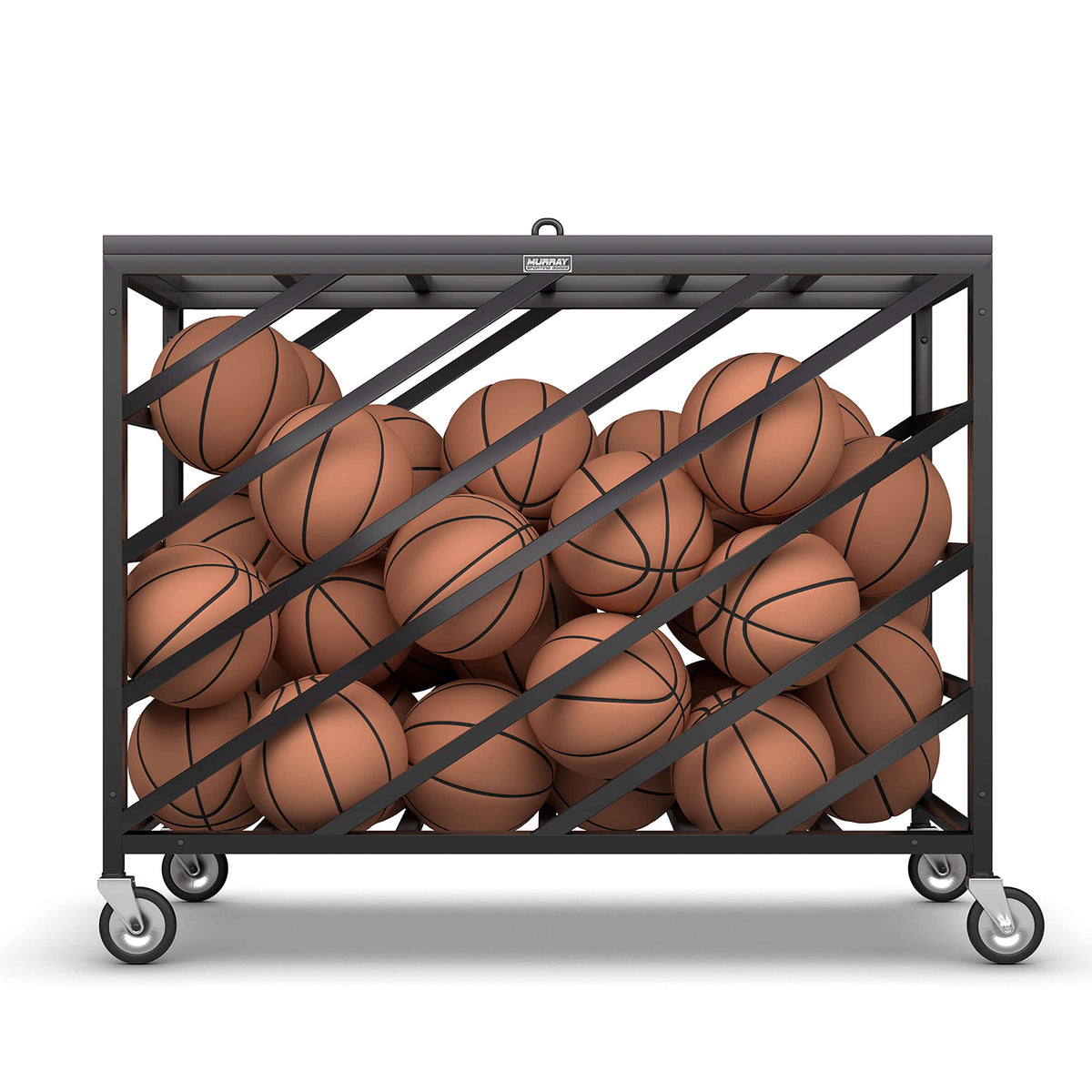 Murray Sporting Goods Premium Portable Ball Storage Locker | Basketball or Volleyball Storage Ball Cart with Wheels